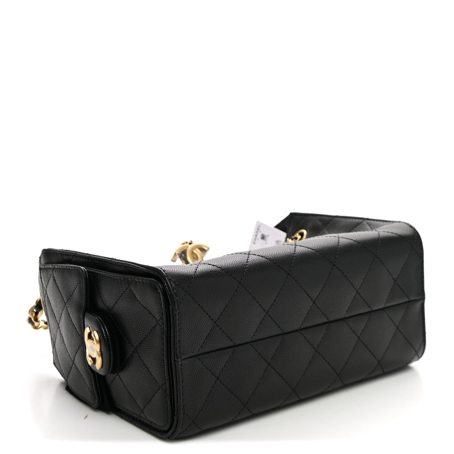 Caviar Quilted Mini Chanel 25 Handbag Black — view 4