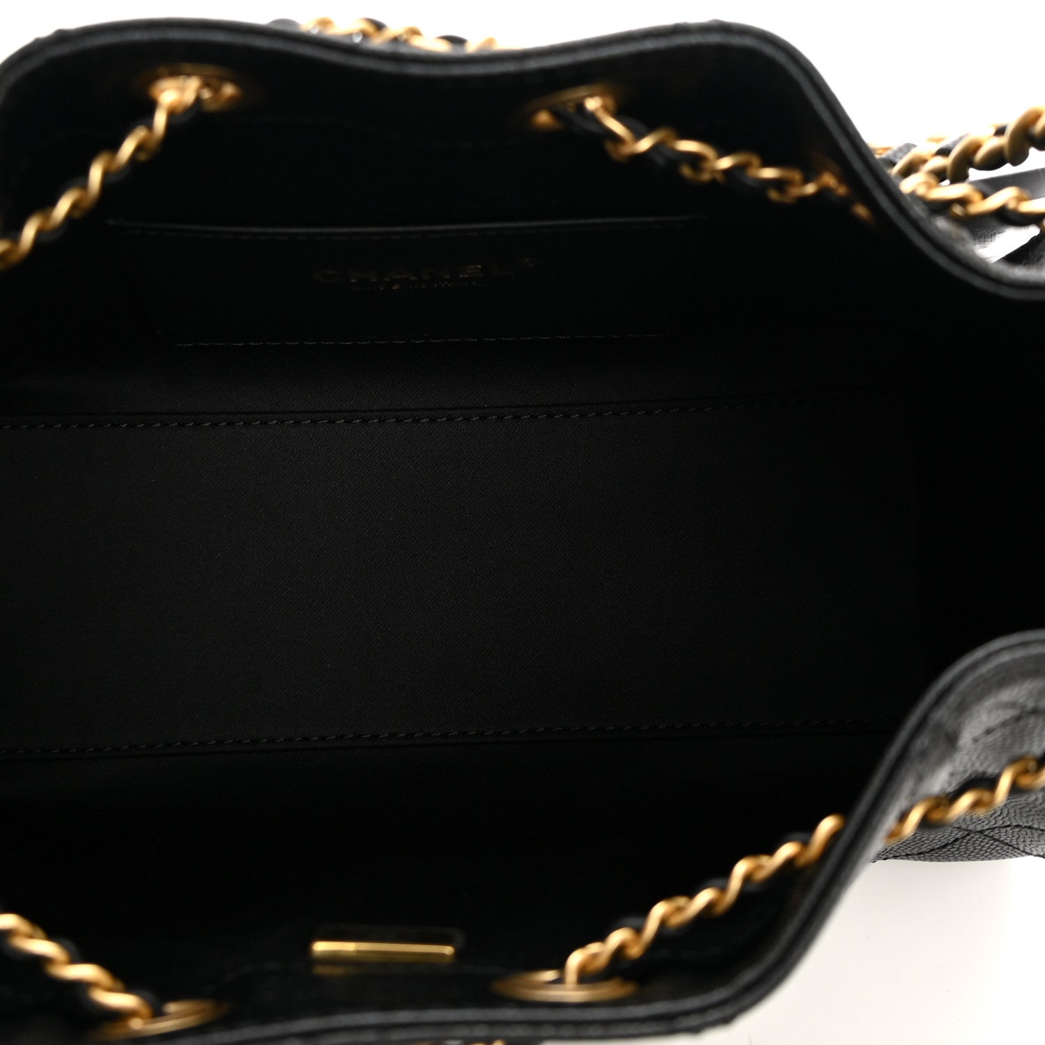 Caviar Quilted Mini Chanel 25 Handbag Black — view 5