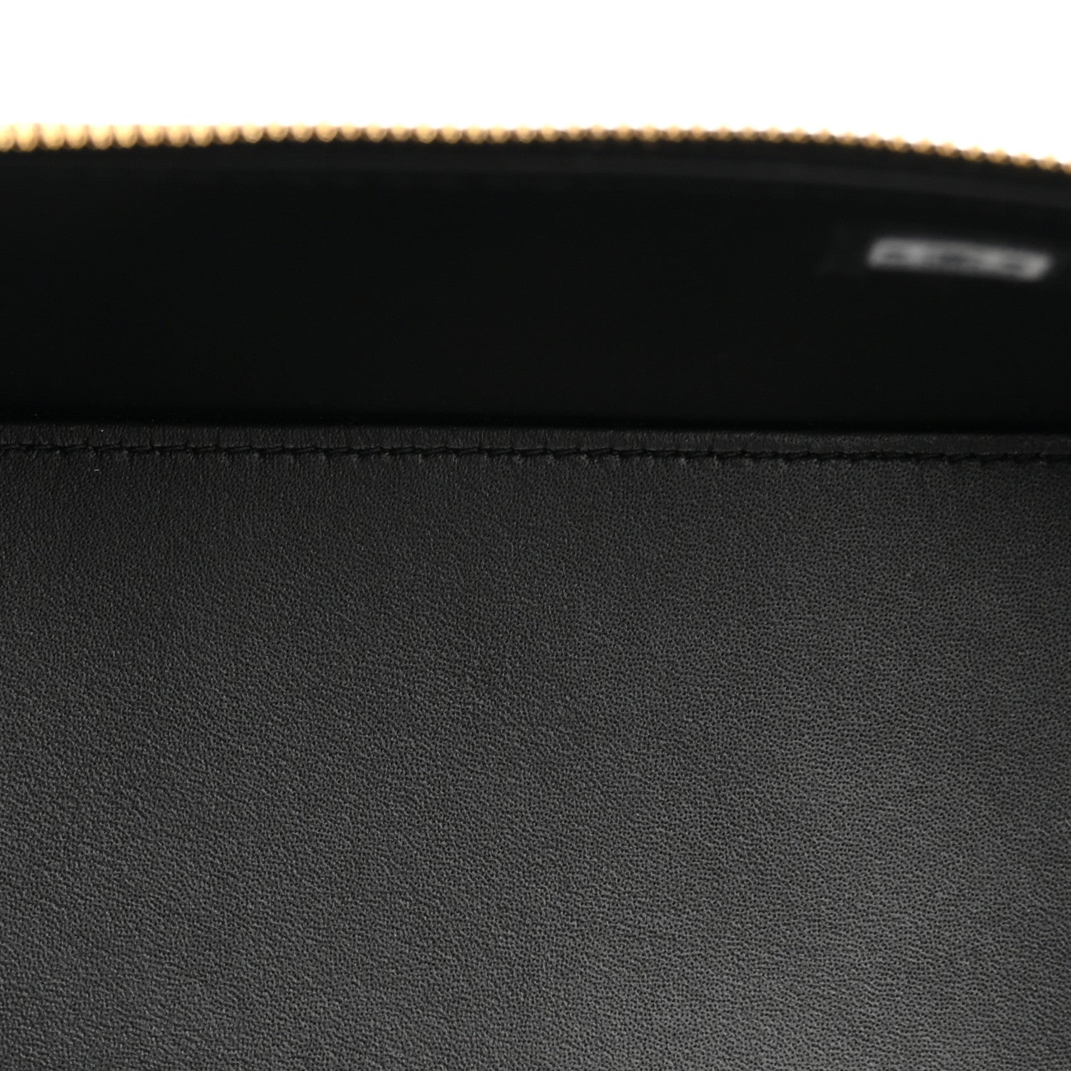 Calfskin Crocodile Embossed Crococo Small Top Handle Vanity Case With Chain Black — view 5