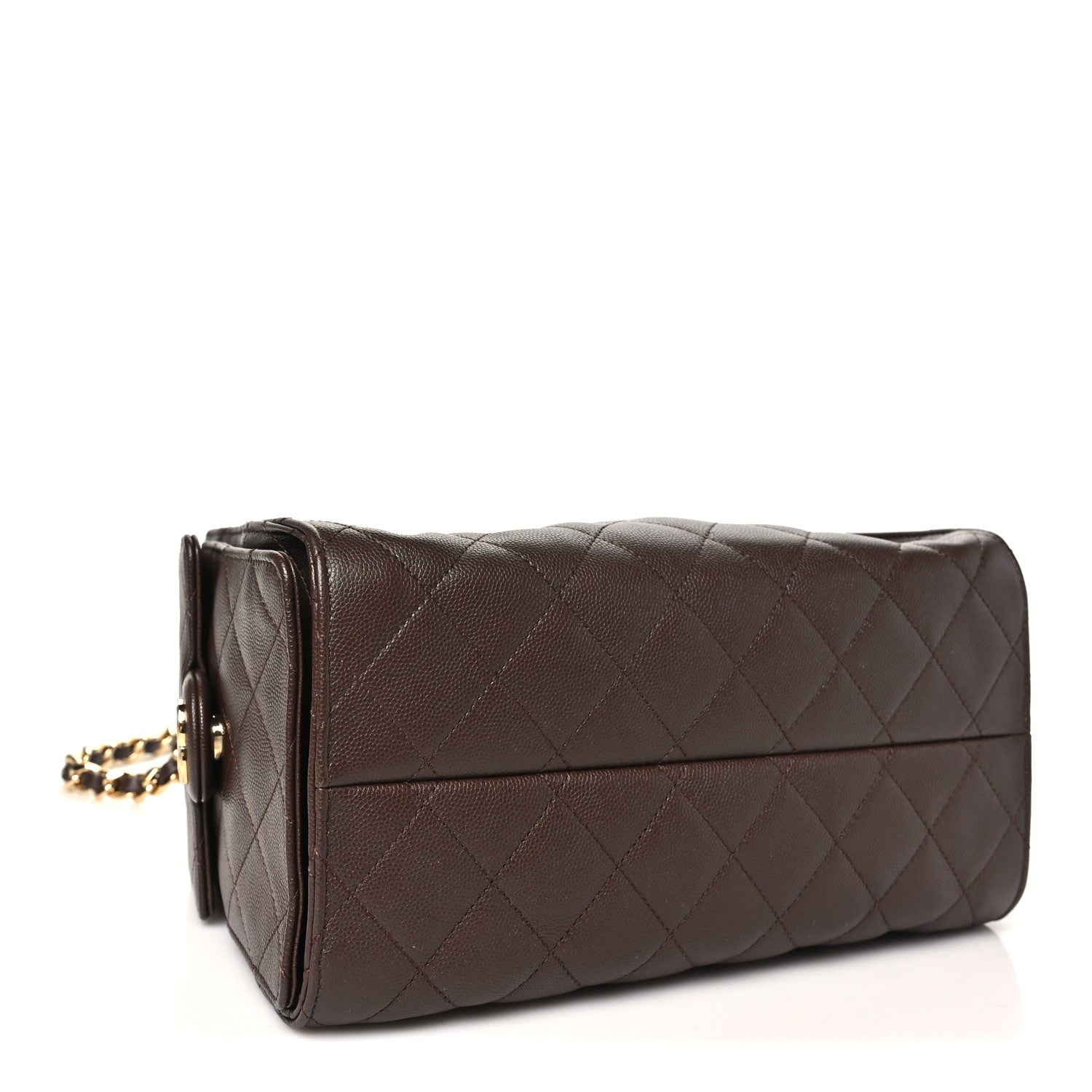 Caviar Quilted Small Chanel 25 Handbag Dark Brown — view 4