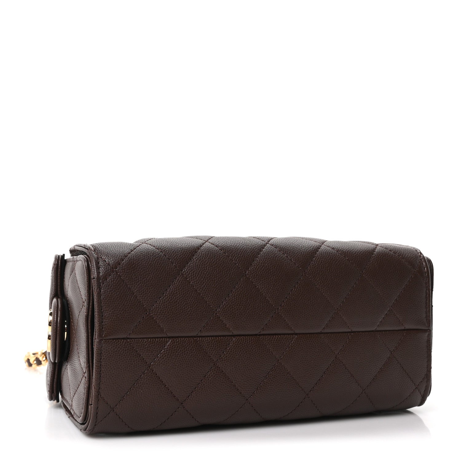 Caviar Quilted Mini Chanel 25 Handbag Dark Brown — view 4