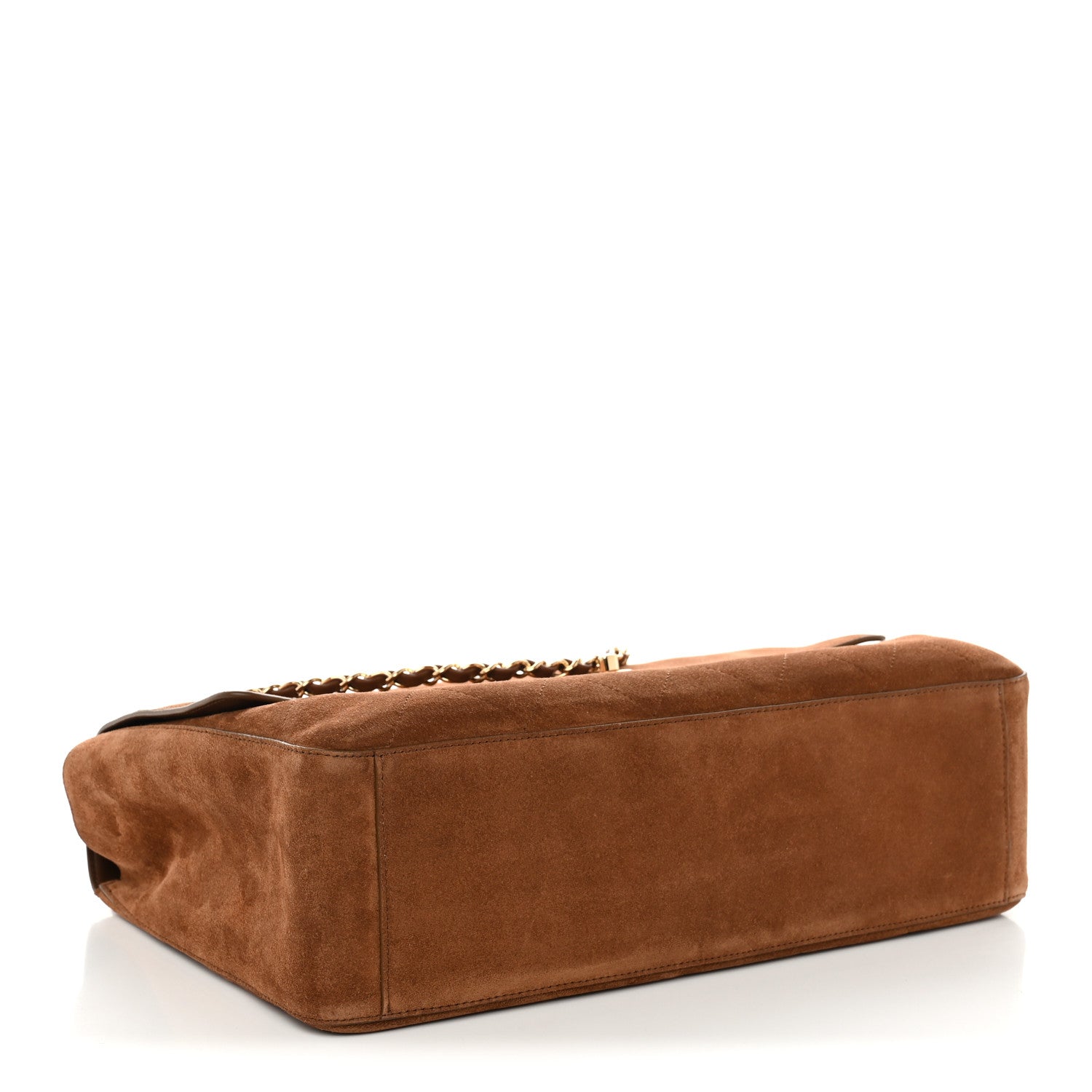 Suede Calfskin Souplissimo Maxi Flap Camel — view 4