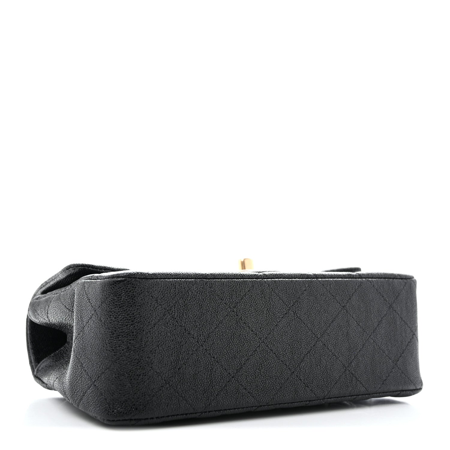 Caviar Quilted Mini Top Handle Rectangular Flap Black — view 4