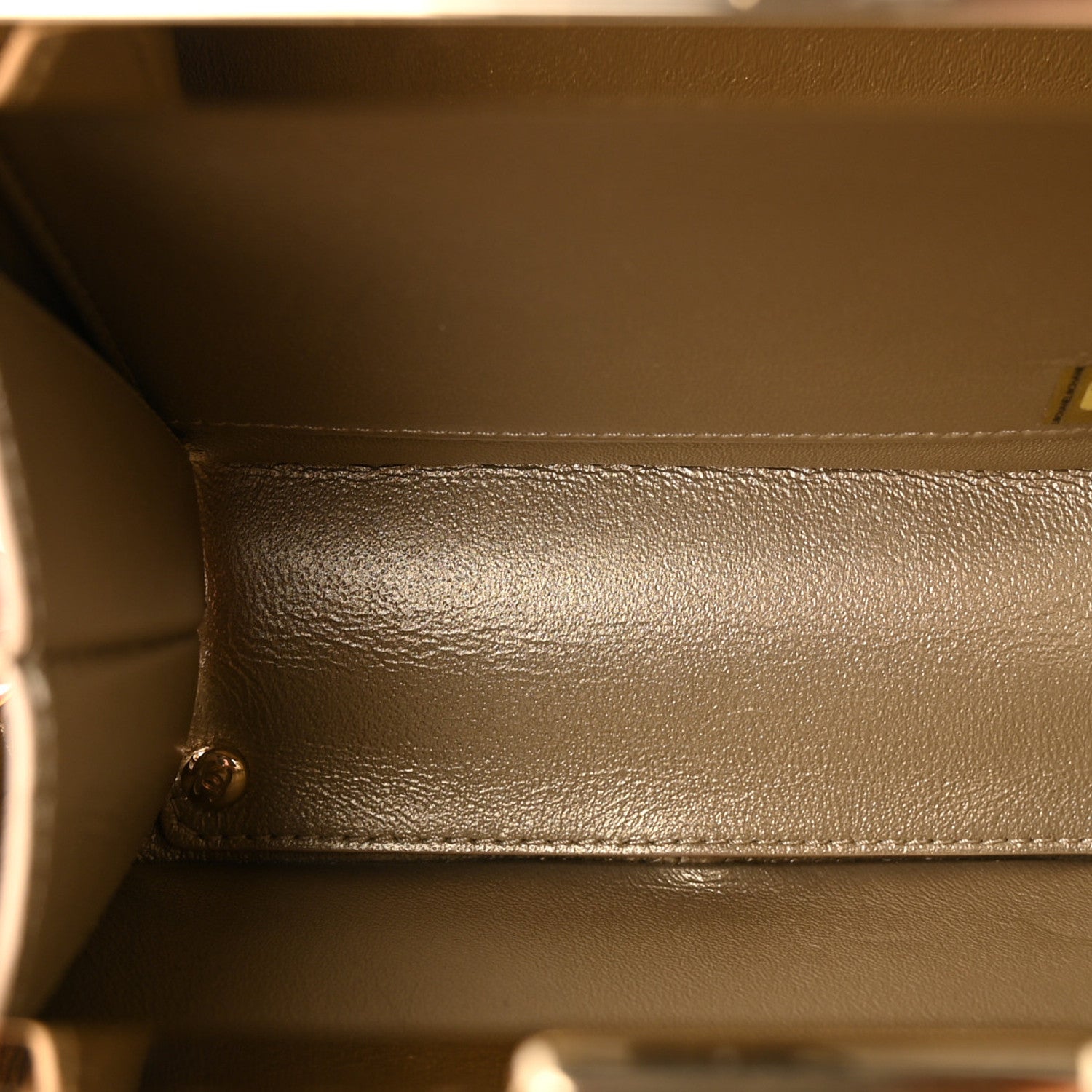 Raffia Calfskin Small CC Filigree Vanity Case Gold — view 5