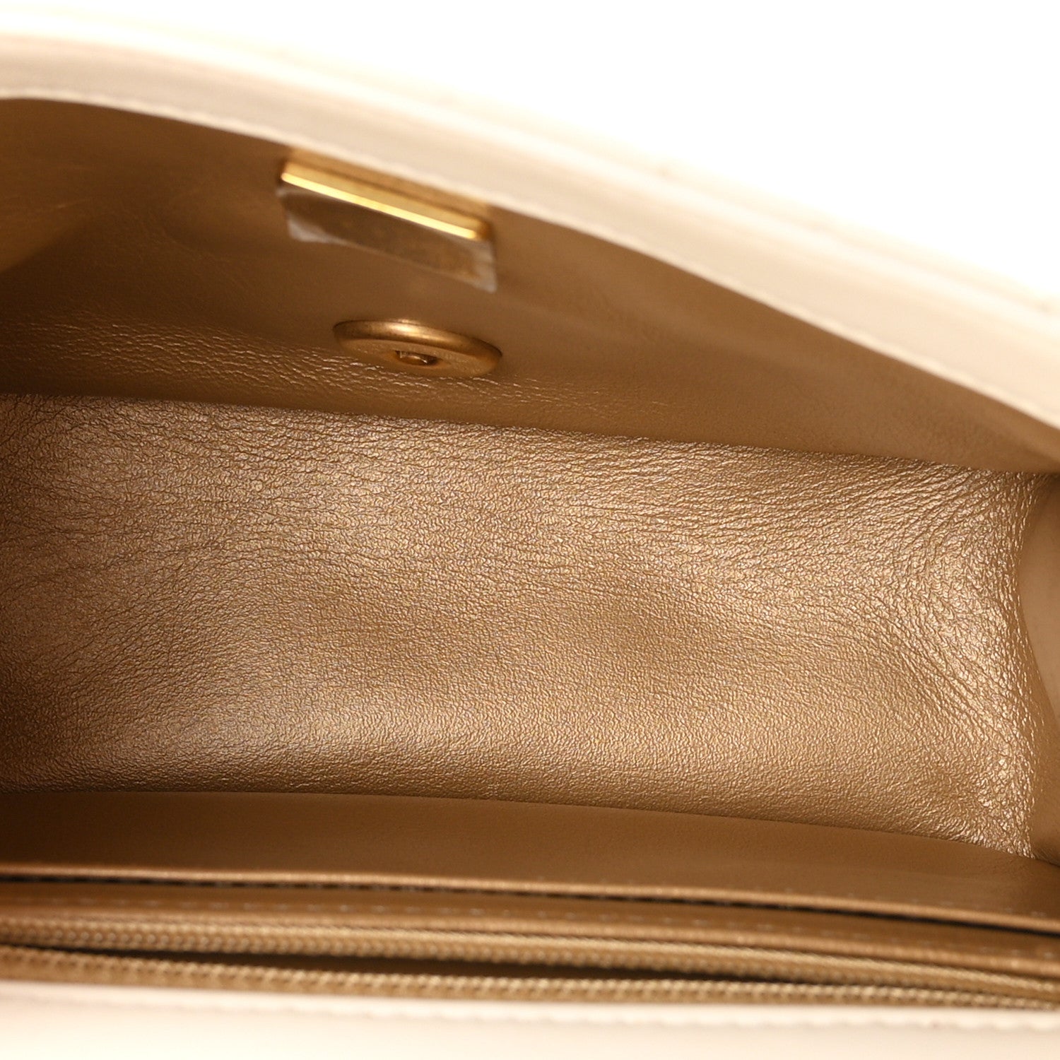 Lambskin Quilted Mini Pearl Crush Flap White — view 5