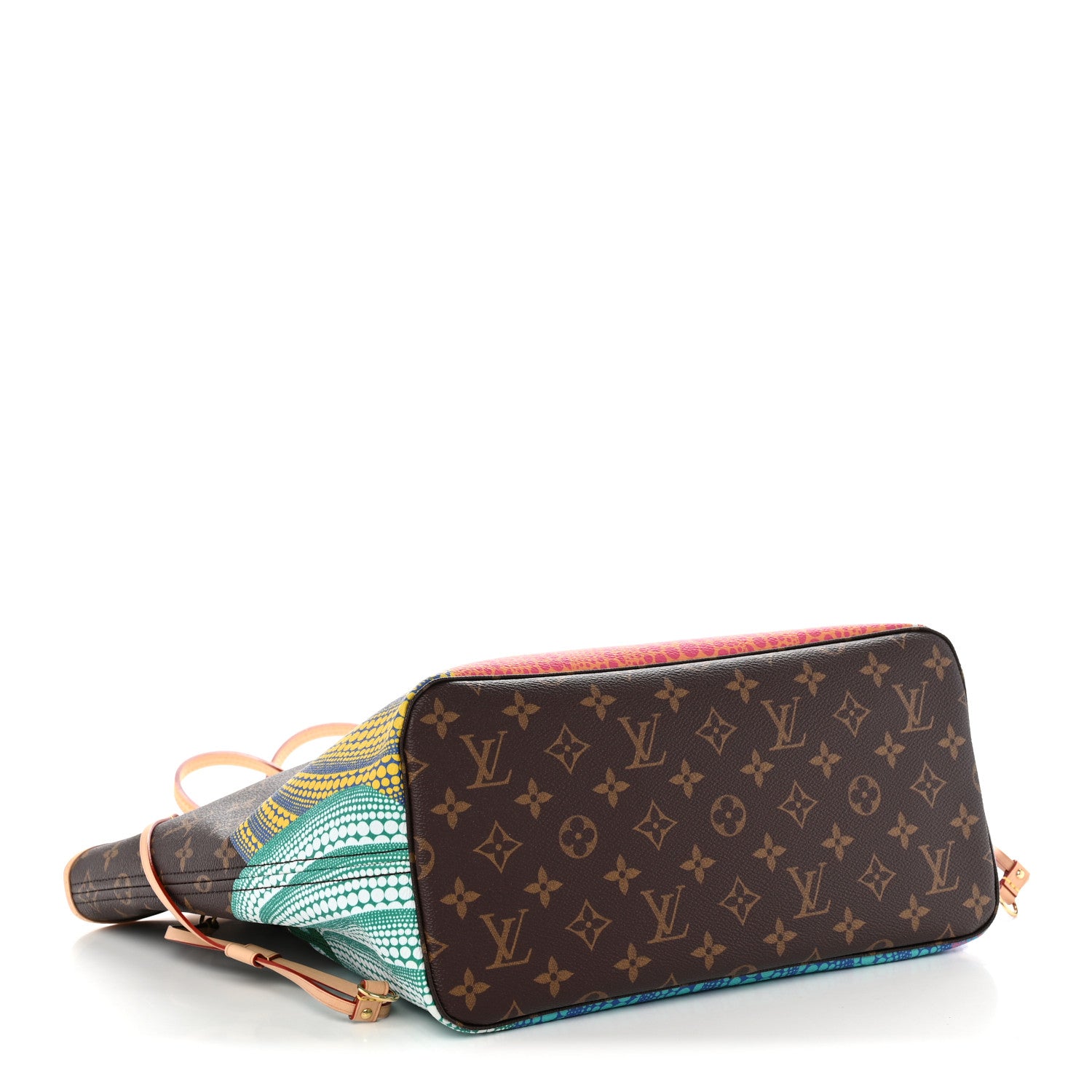 LV X YK Monogram Kusama Pumpkin Neverfull MM — view 5