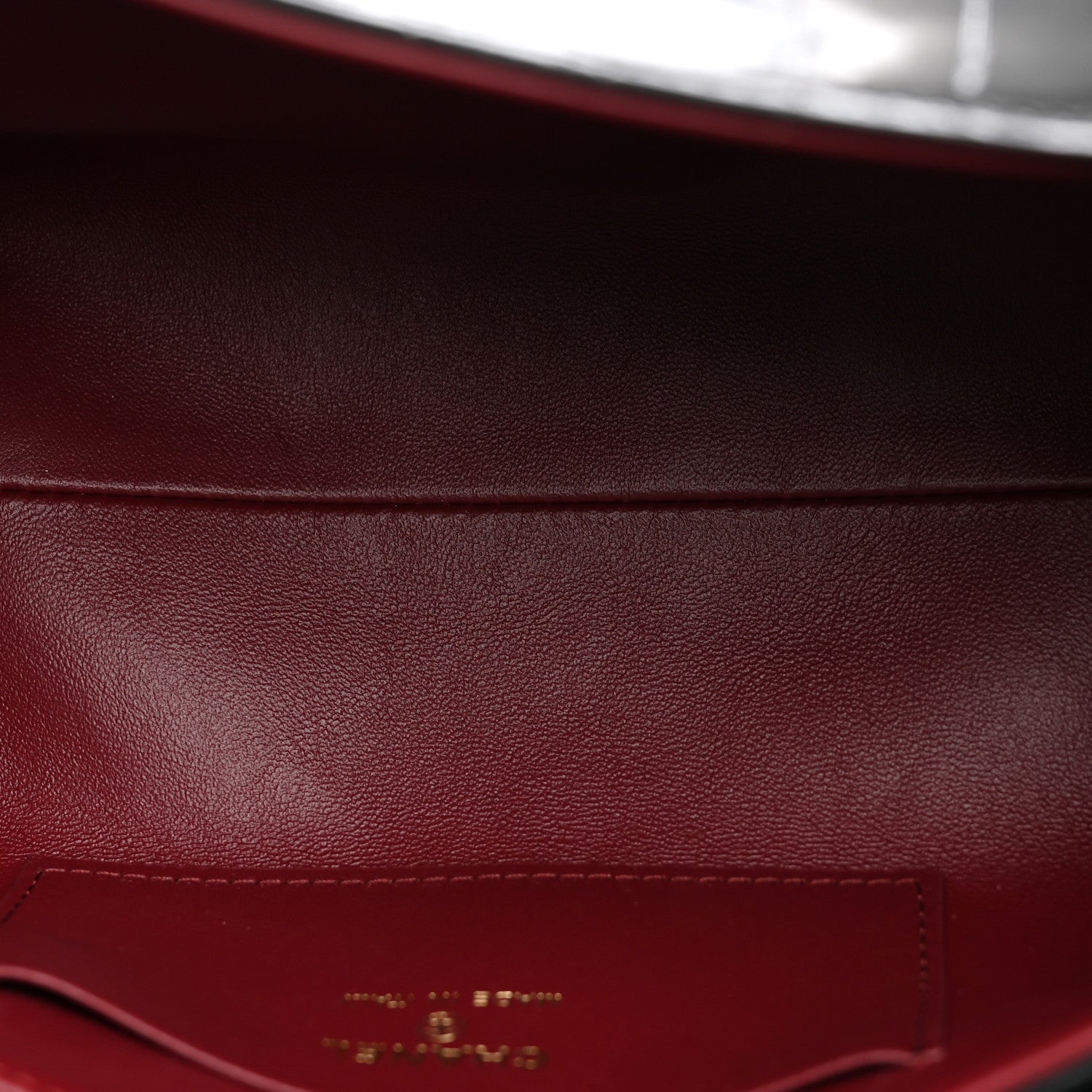 Crocodile Embossed Quilted Turn Around Clutch With Chain Black — view 5