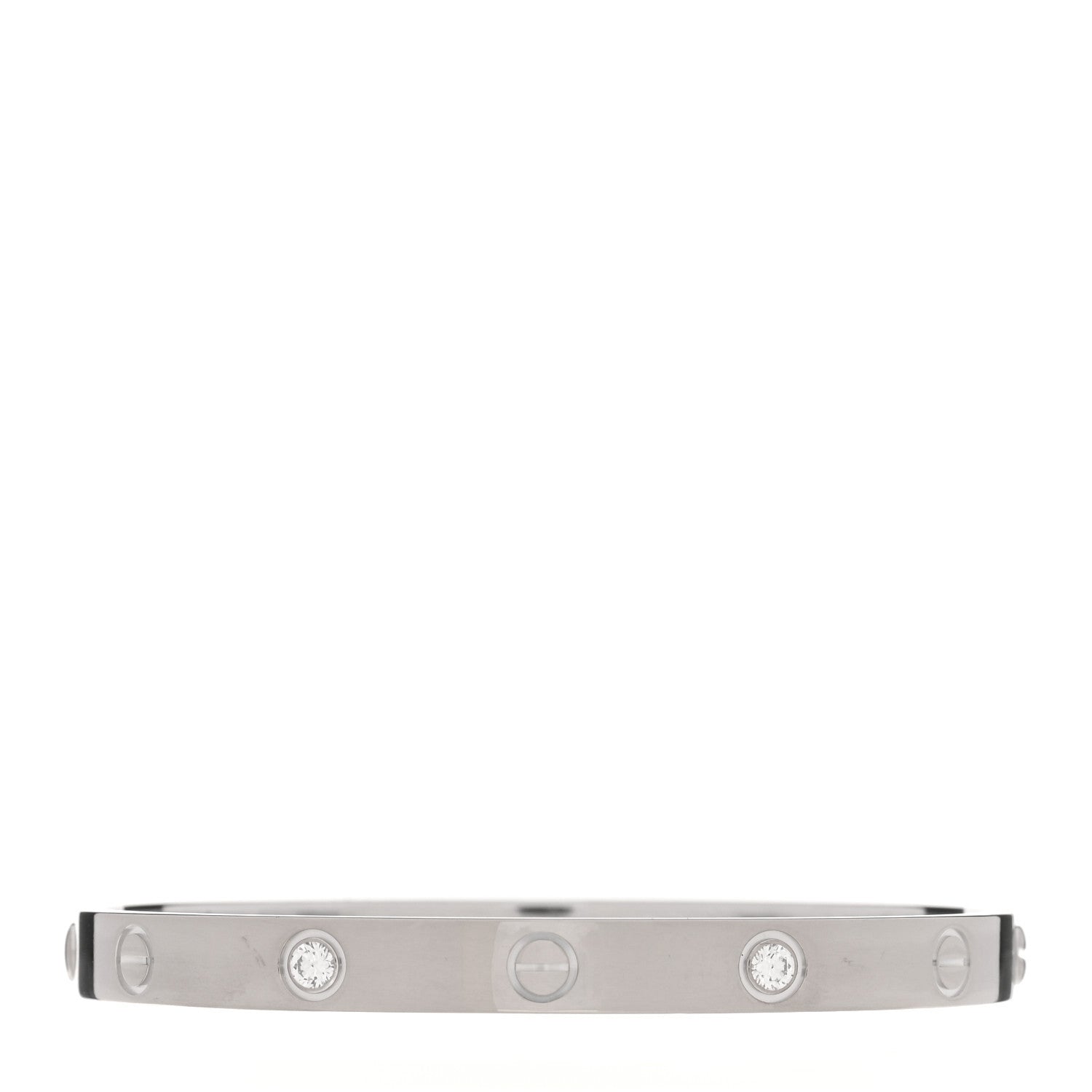 18K White Gold 4 Diamond Love Bracelet 17 — view 2