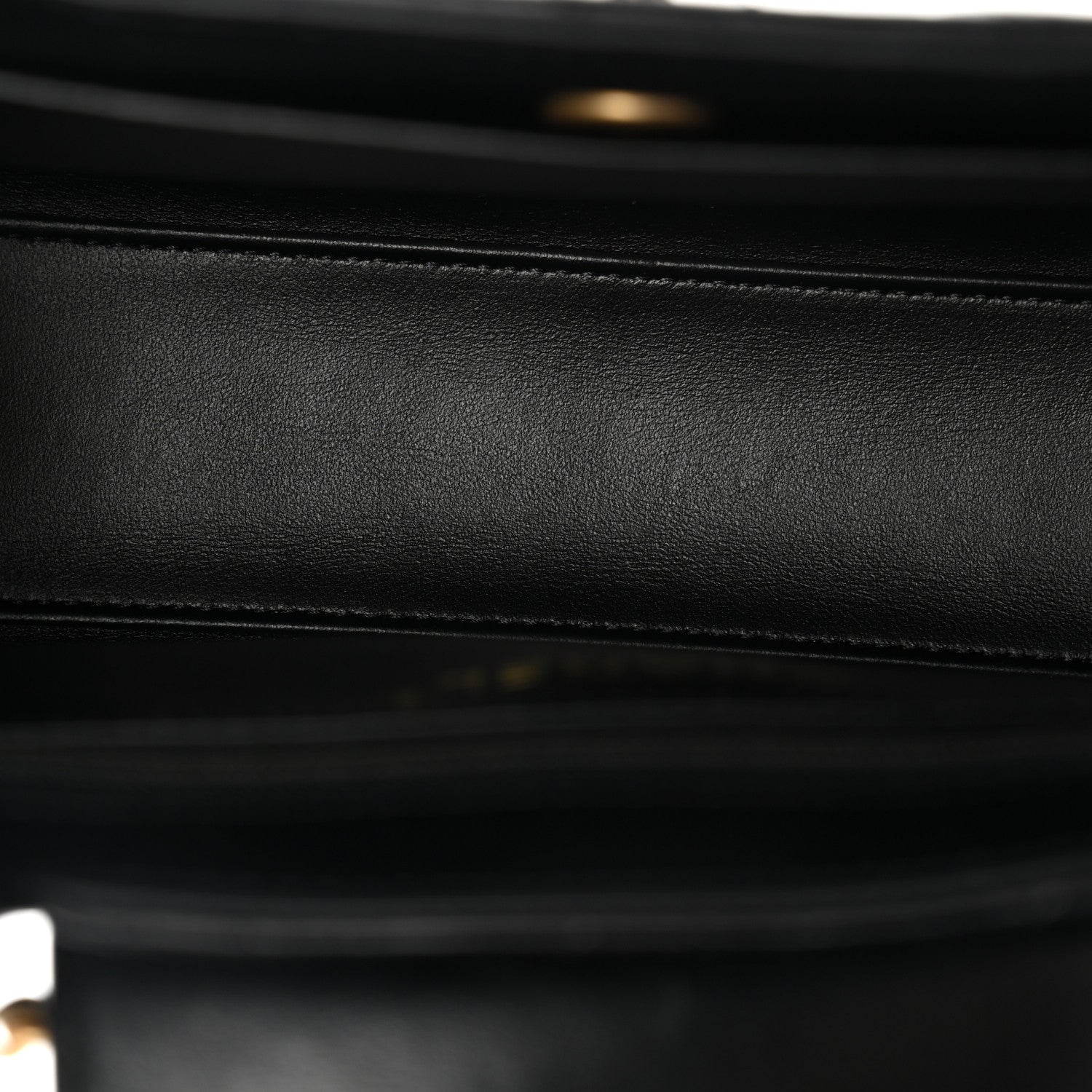 Shiny Aged Calfskin Quilted Nano Kelly Shopper Black — view 5