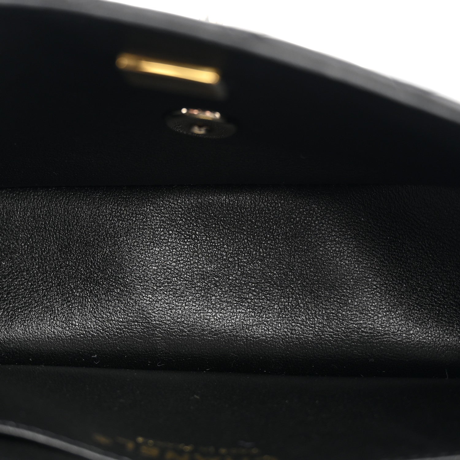 Lambskin Quilted Mini Top Handle Rectangular Flap Black — view 5