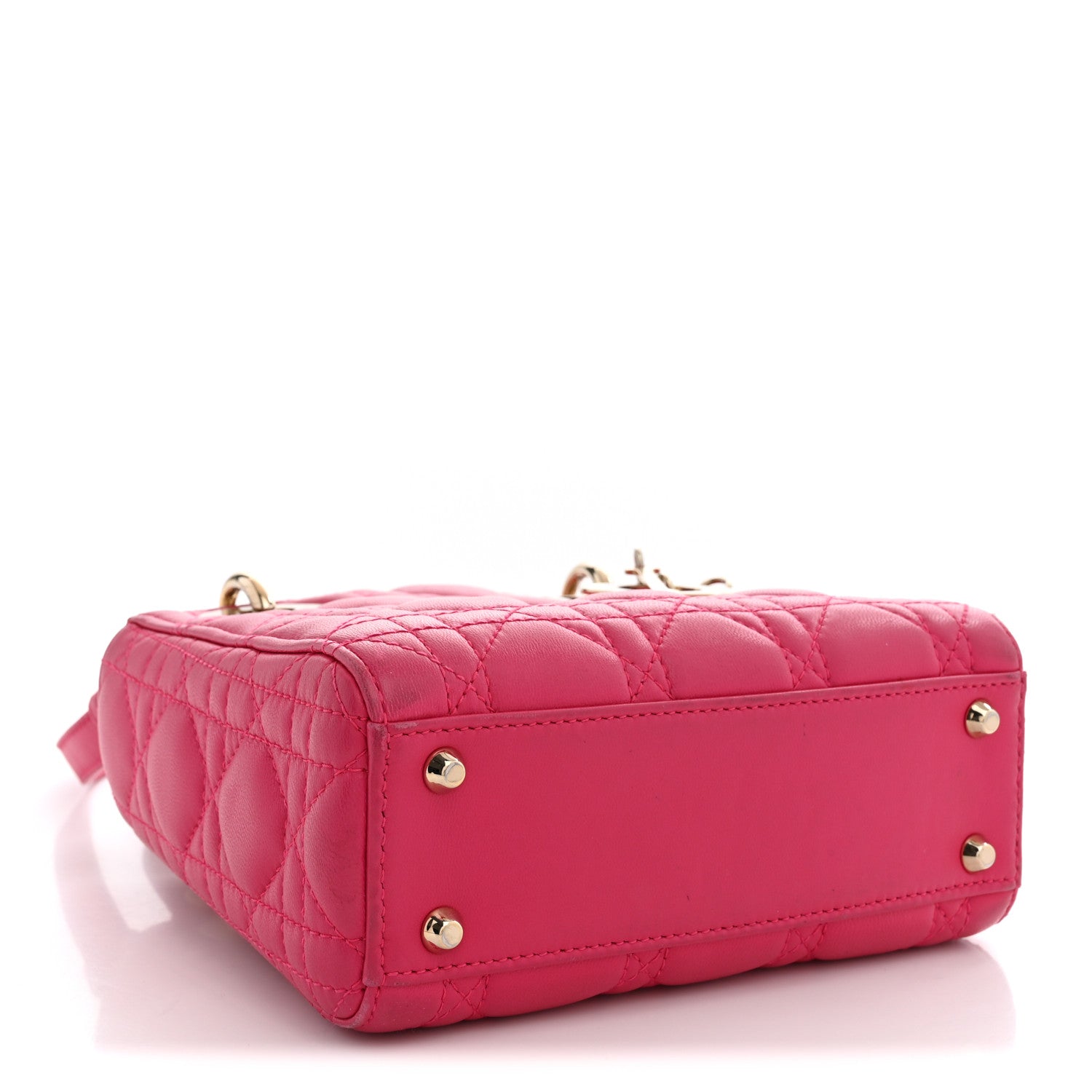 Lambskin Cannage Mini Lady Dior Pink — view 4