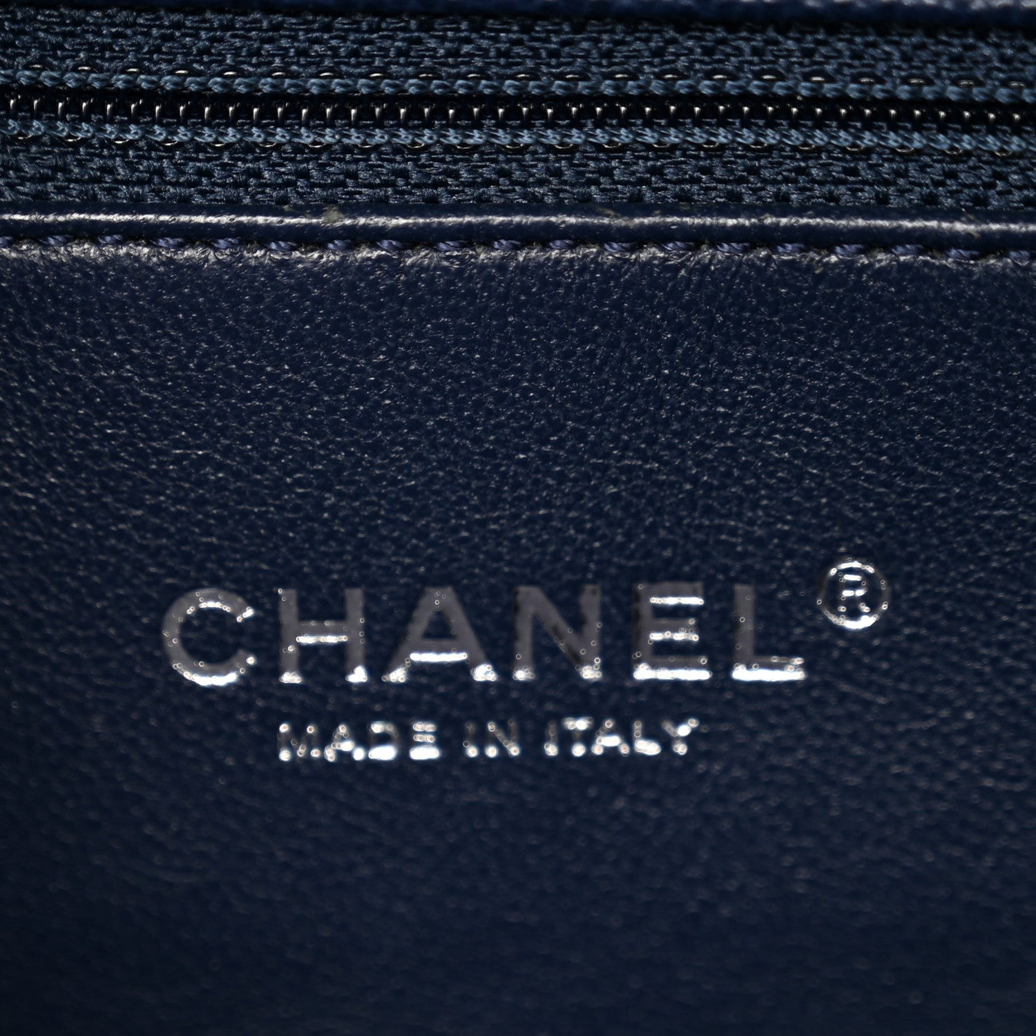 Caviar Lizard Quilted Medium Coco Handle Flap Navy — view 5