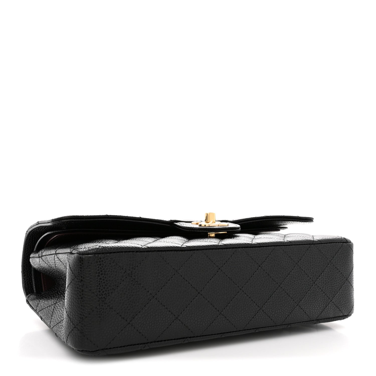 Caviar Quilted Medium Double Flap Black — view 4