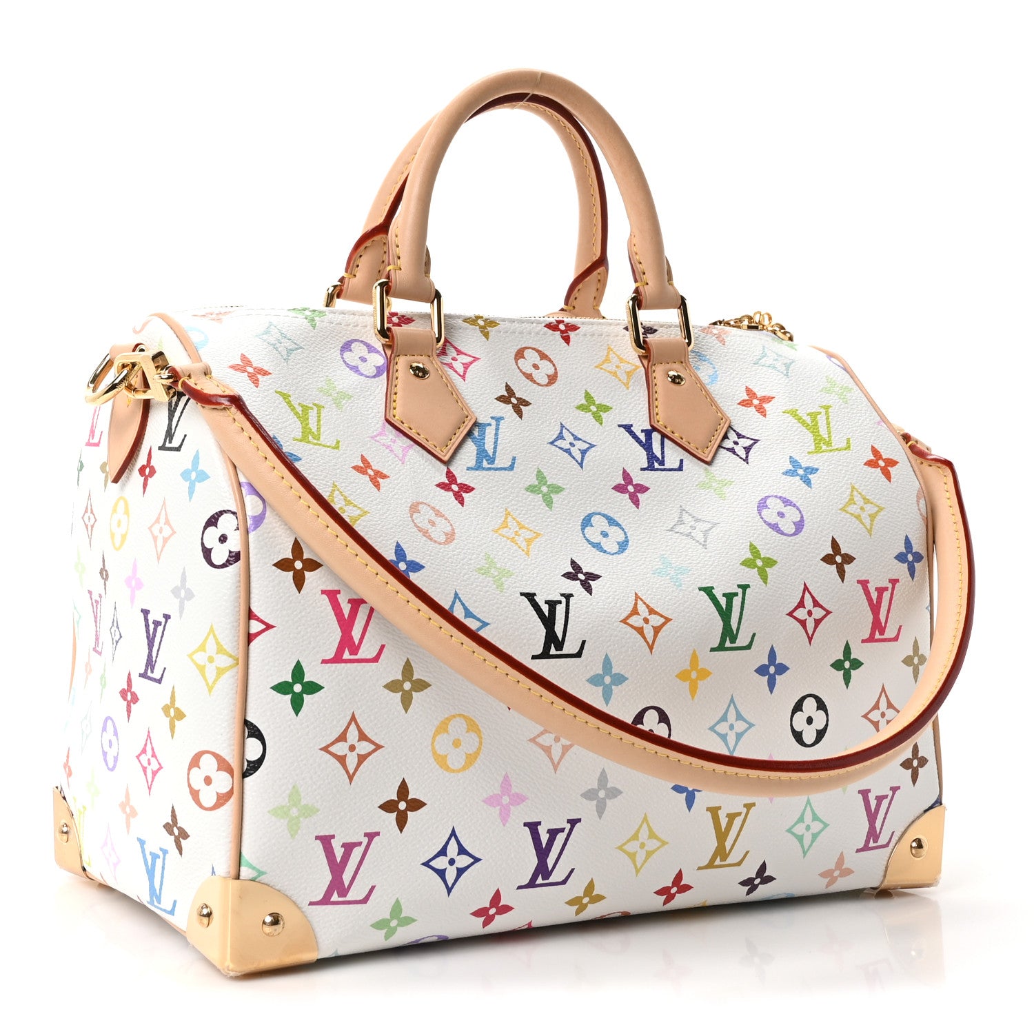 LV X TM Monogram Multicolor Speedy Soft 30 White — view 3