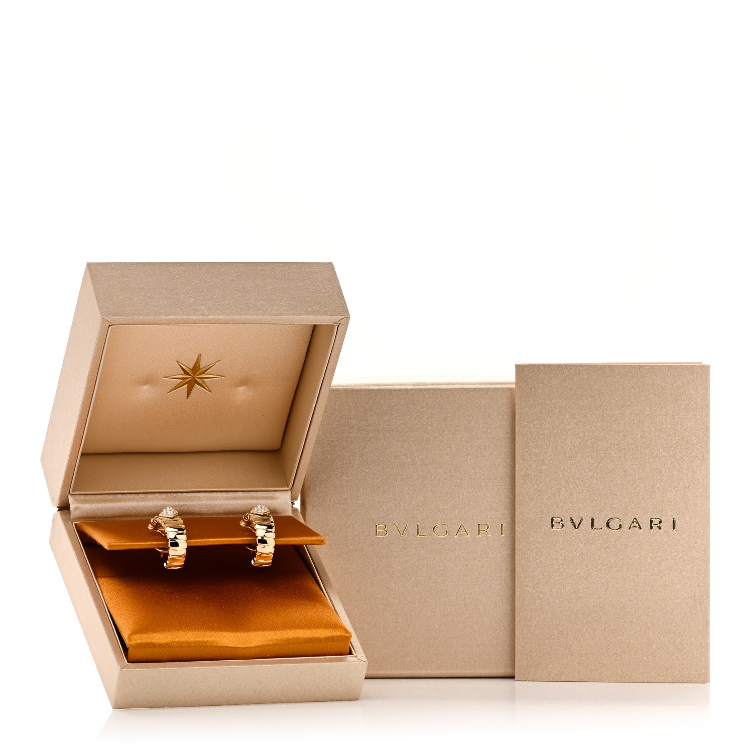 18K Yellow Gold Diamond Tubogas Earrings — view 5