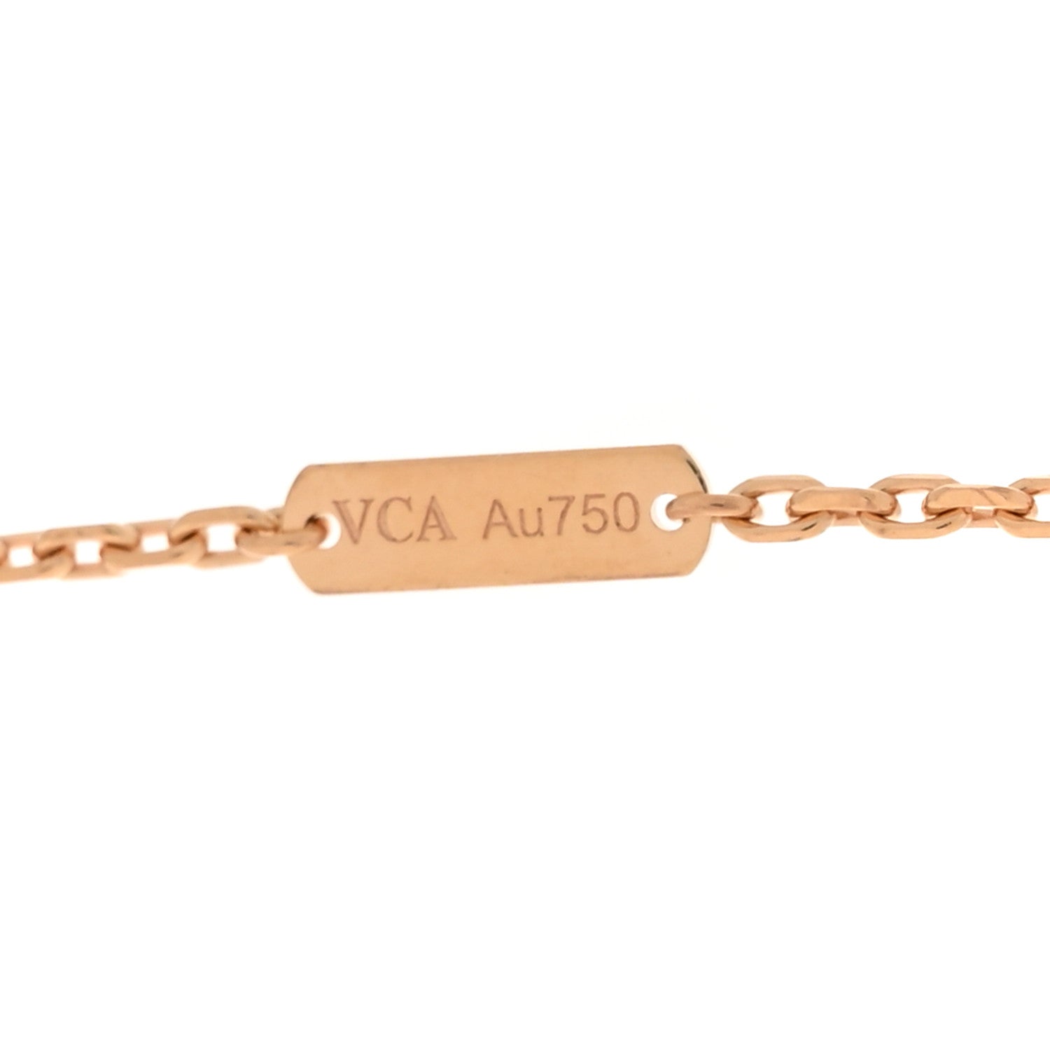 18K Rose Gold Letterwood Magic Alhambra Long Necklace — view 4