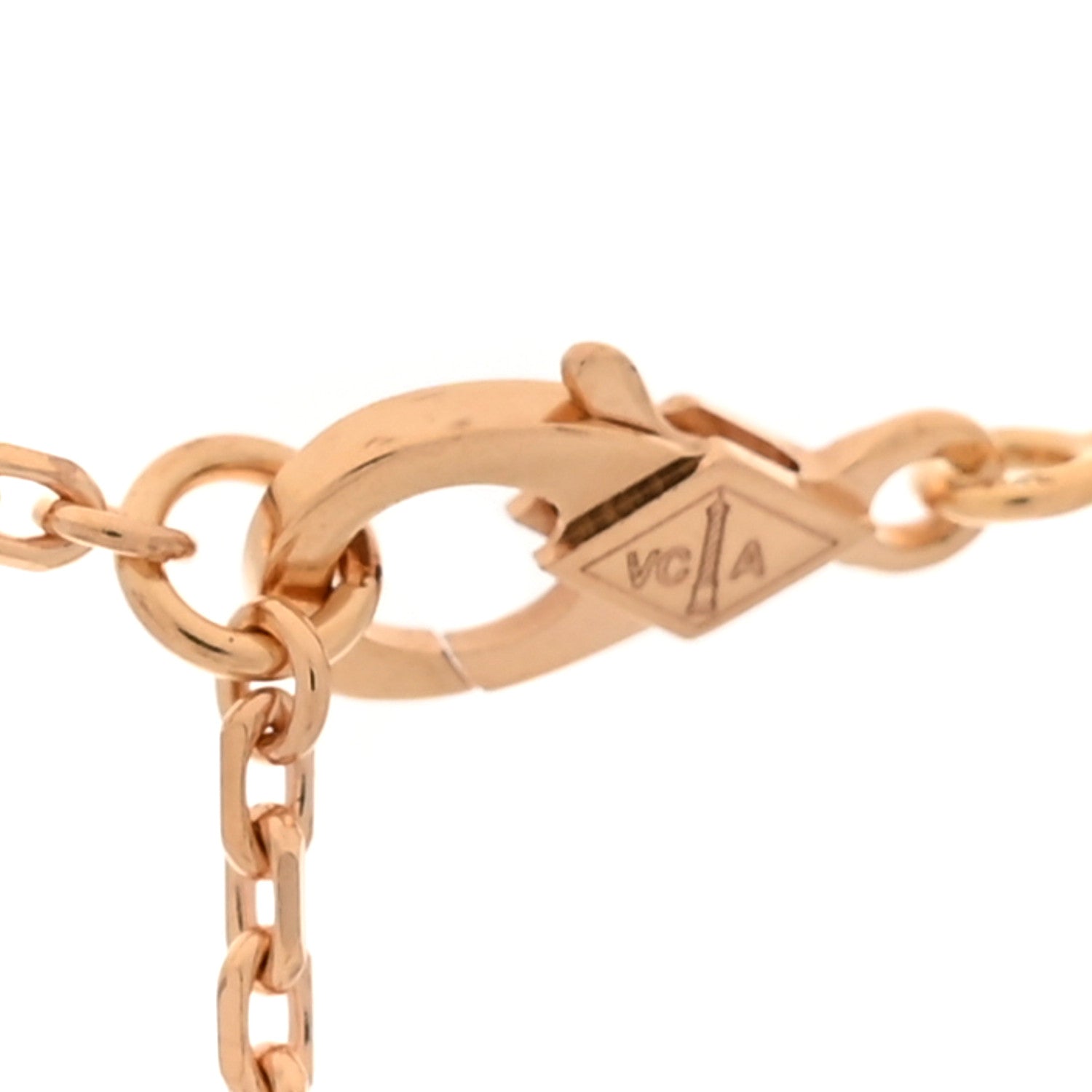 18K Rose Gold Letterwood Magic Alhambra Long Necklace — view 5