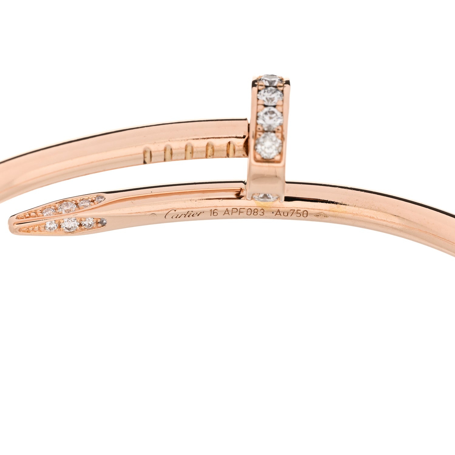 18K Pink Gold Diamond Juste Un Clou Bracelet 16 — view 4