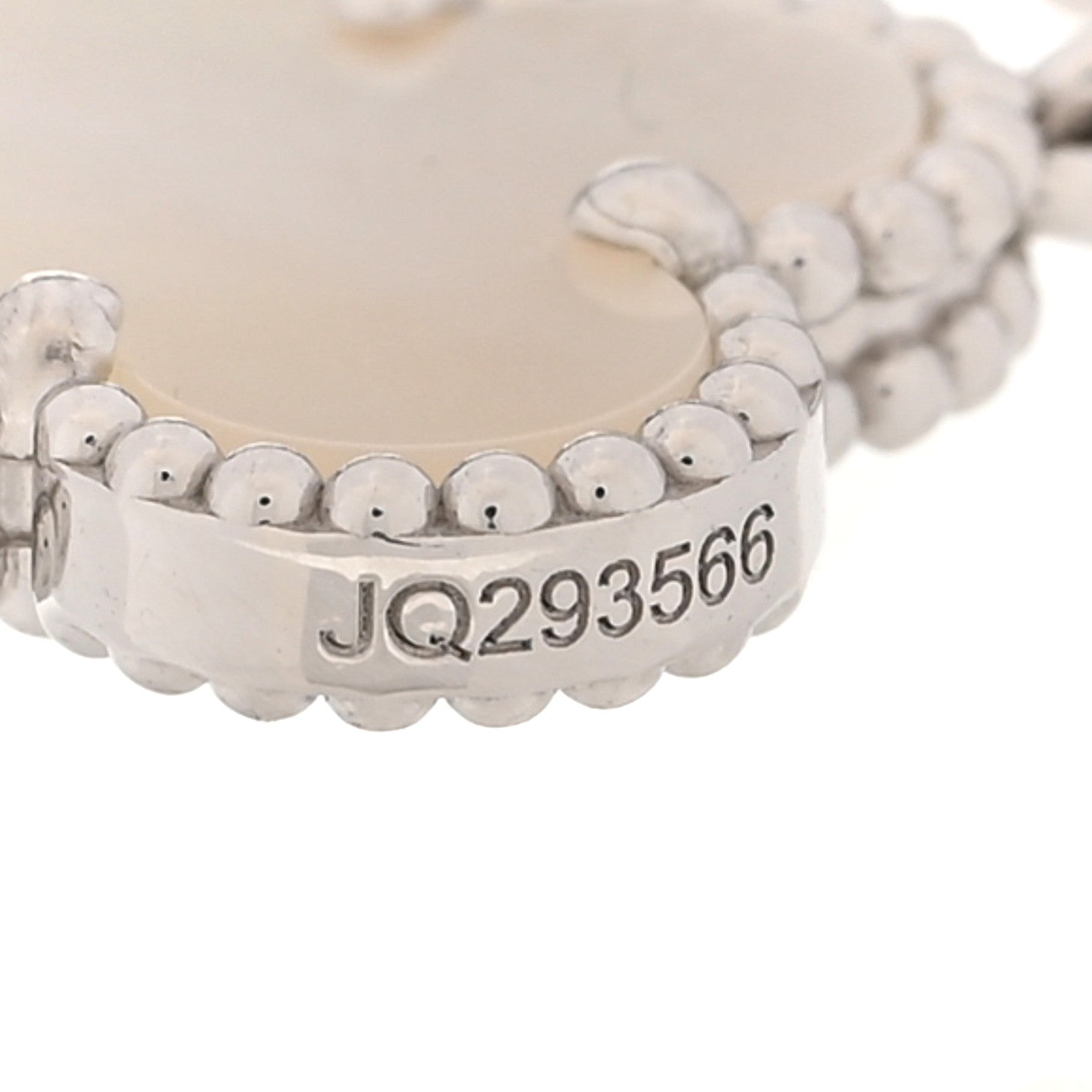 18K White Gold Mother of Pearl 5 Motifs Vintage Alhambra Bracelet — view 5