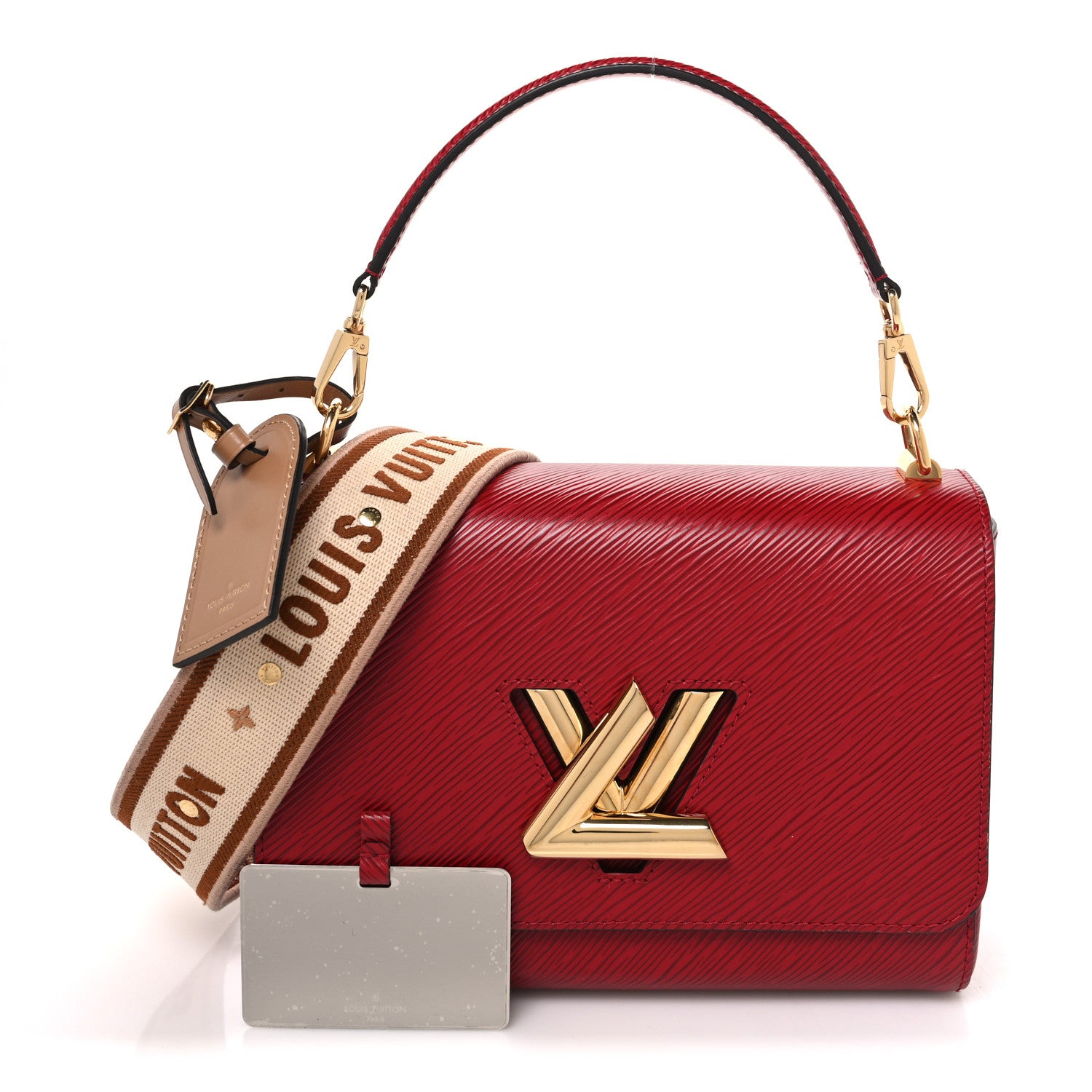 Epi Twist Shoulder Bag MM Rouge — view 2