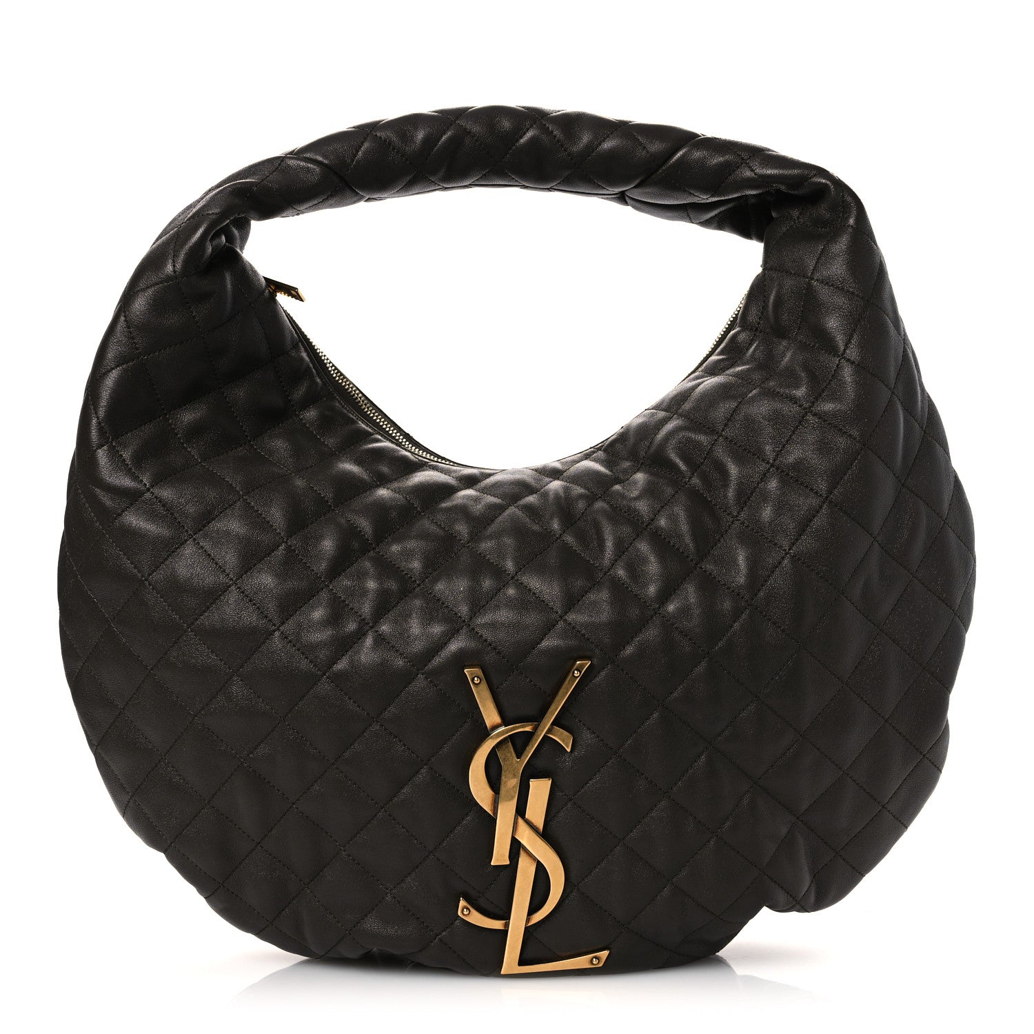 Lambskin Quilted Maxi Icare Shopping Hobo Light Musk