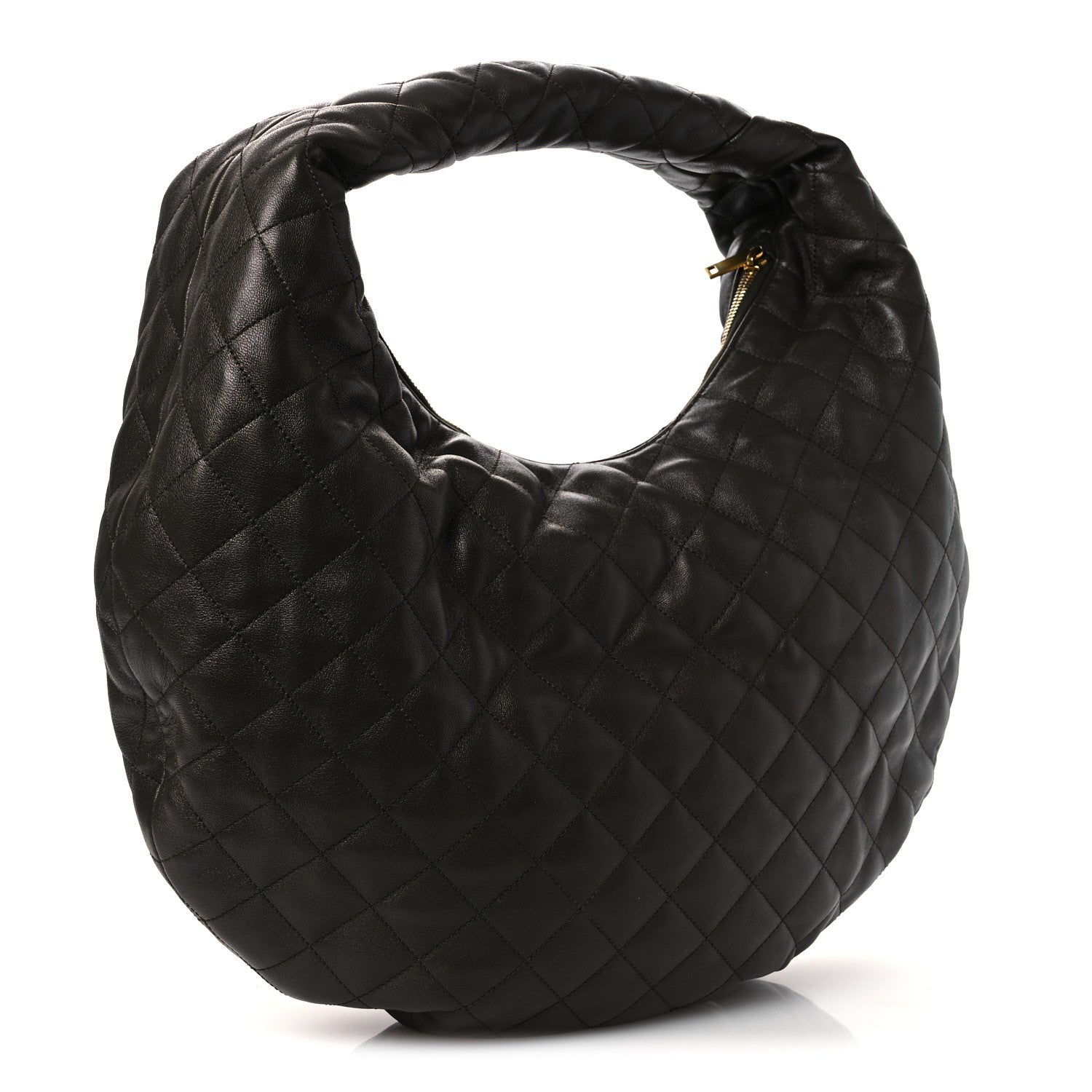 Lambskin Quilted Maxi Icare Shopping Hobo Light Musk — view 3