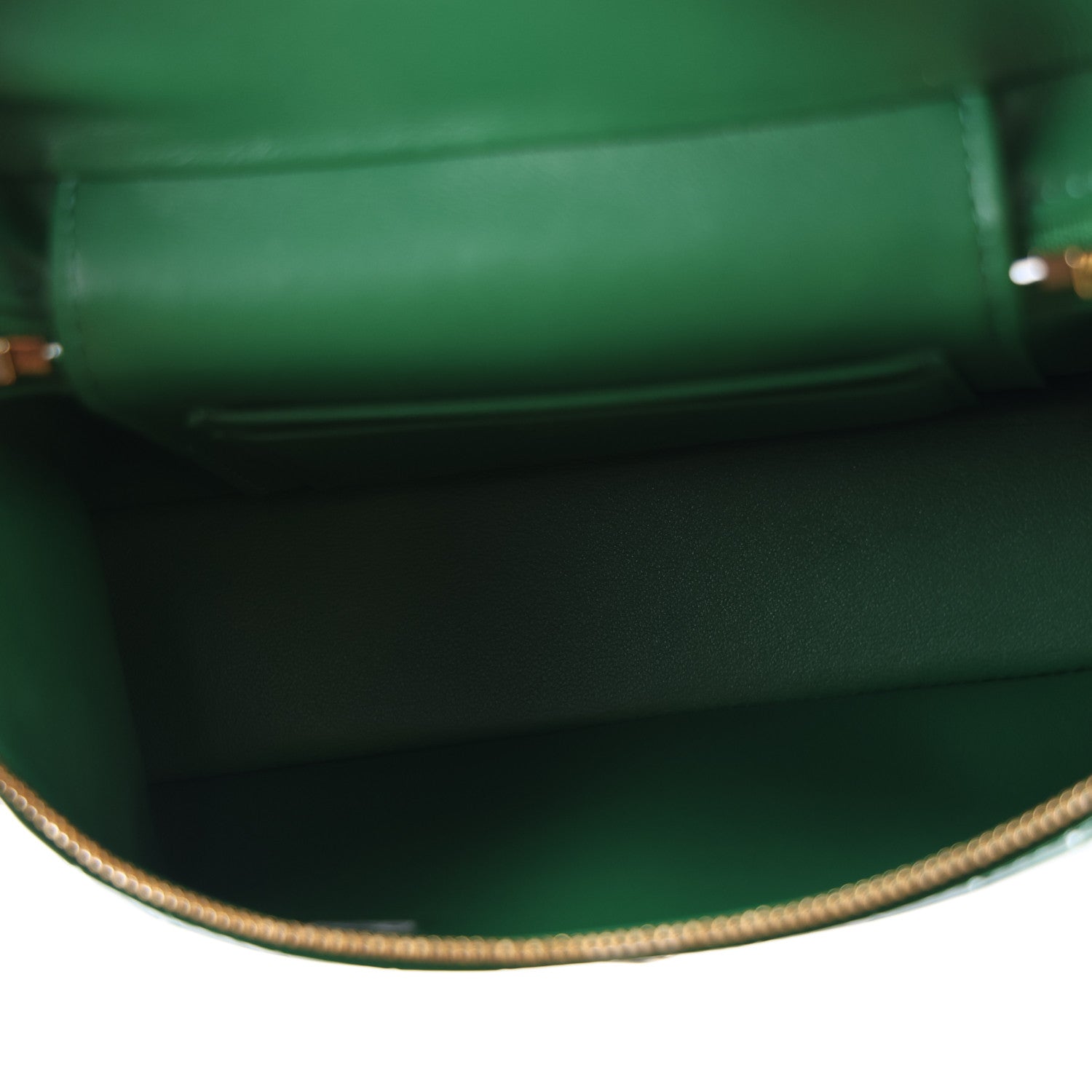 Calfskin Crocodile Embossed Crococo Exoticoco Vanity With Chain Green — view 5