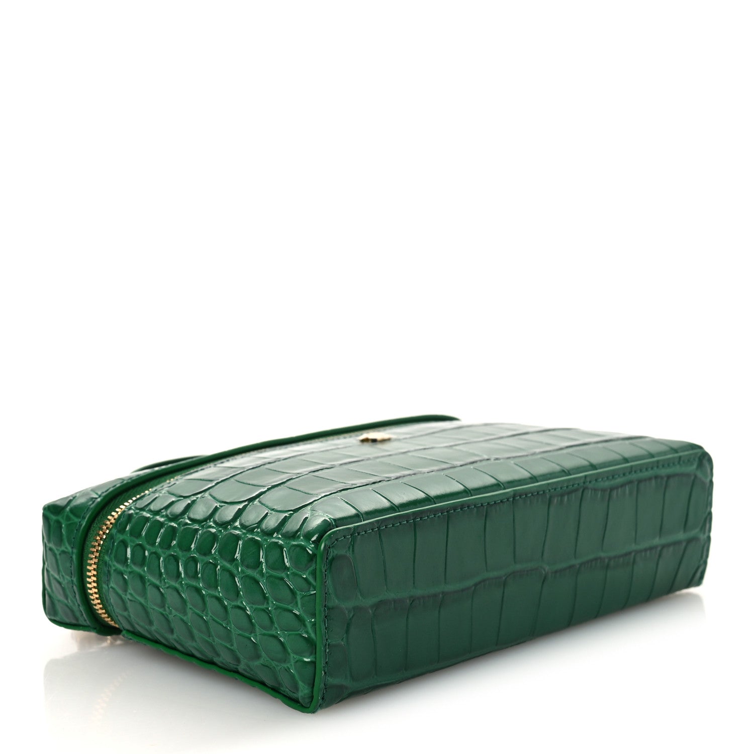 Calfskin Crocodile Embossed Crococo Exoticoco Vanity With Chain Emerald — view 4