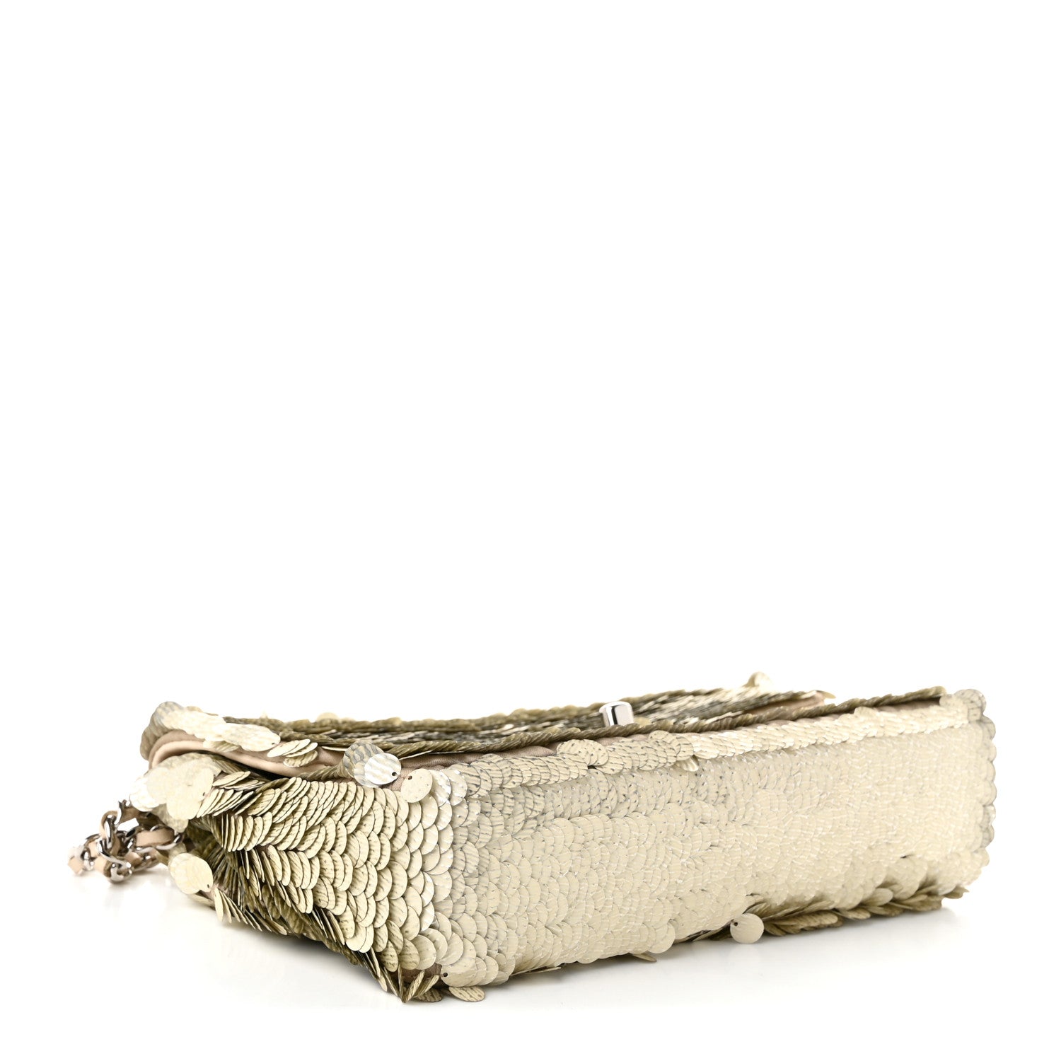 Sequin Paillette Small Flap Beige — view 4