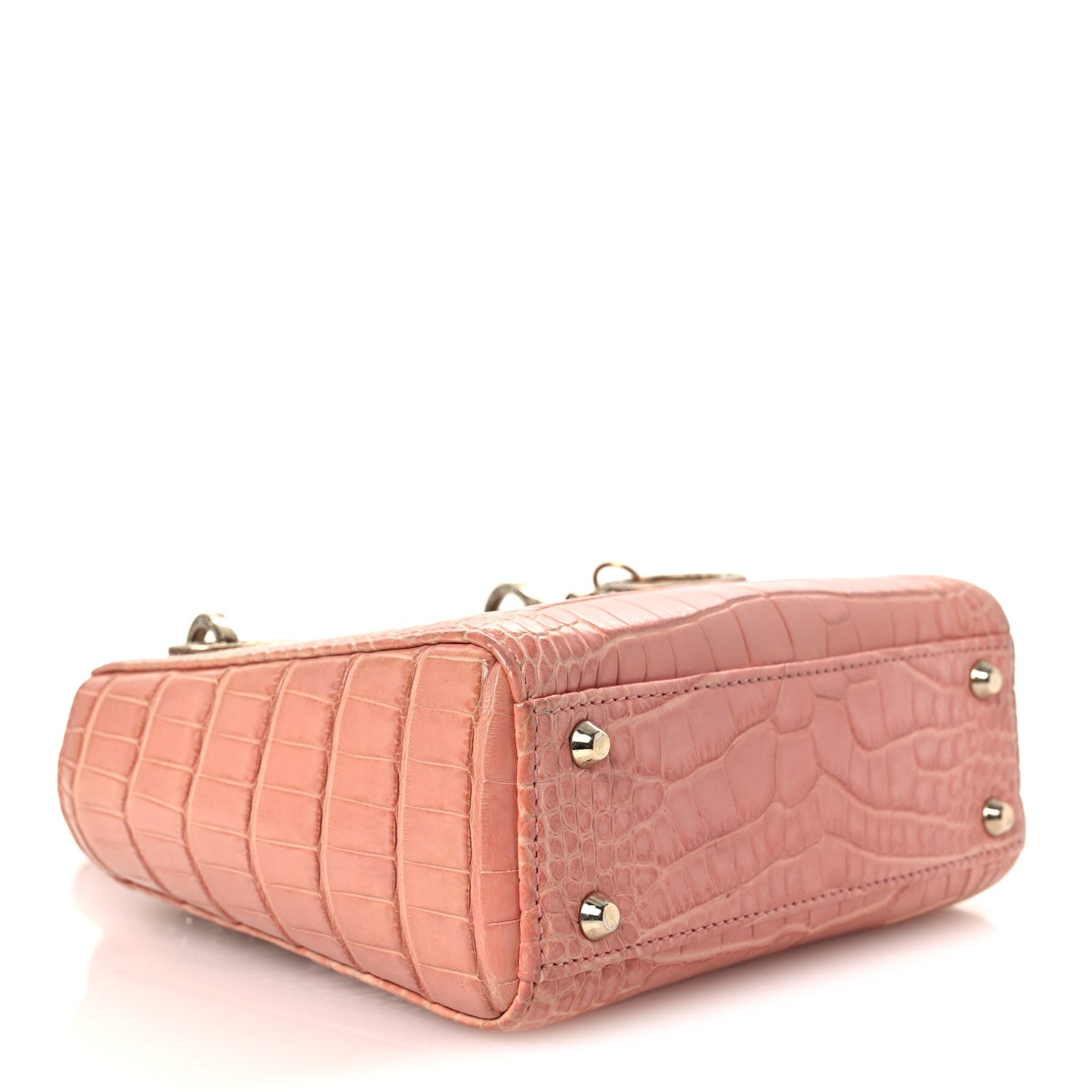 Alligator Crystal Mini Lady Dior Pink — view 4