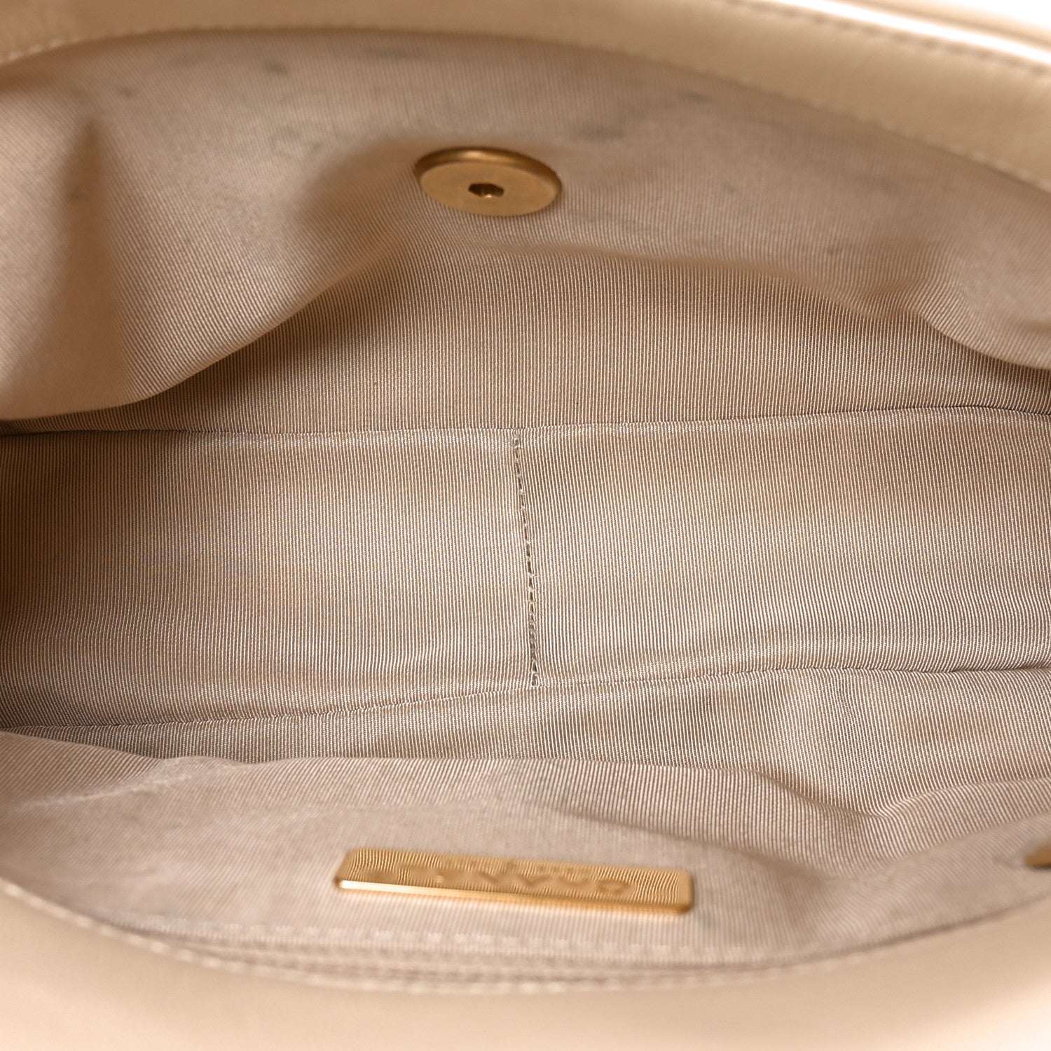 Goatskin Quilted Medium Chanel 19 Flap Light Beige — view 5