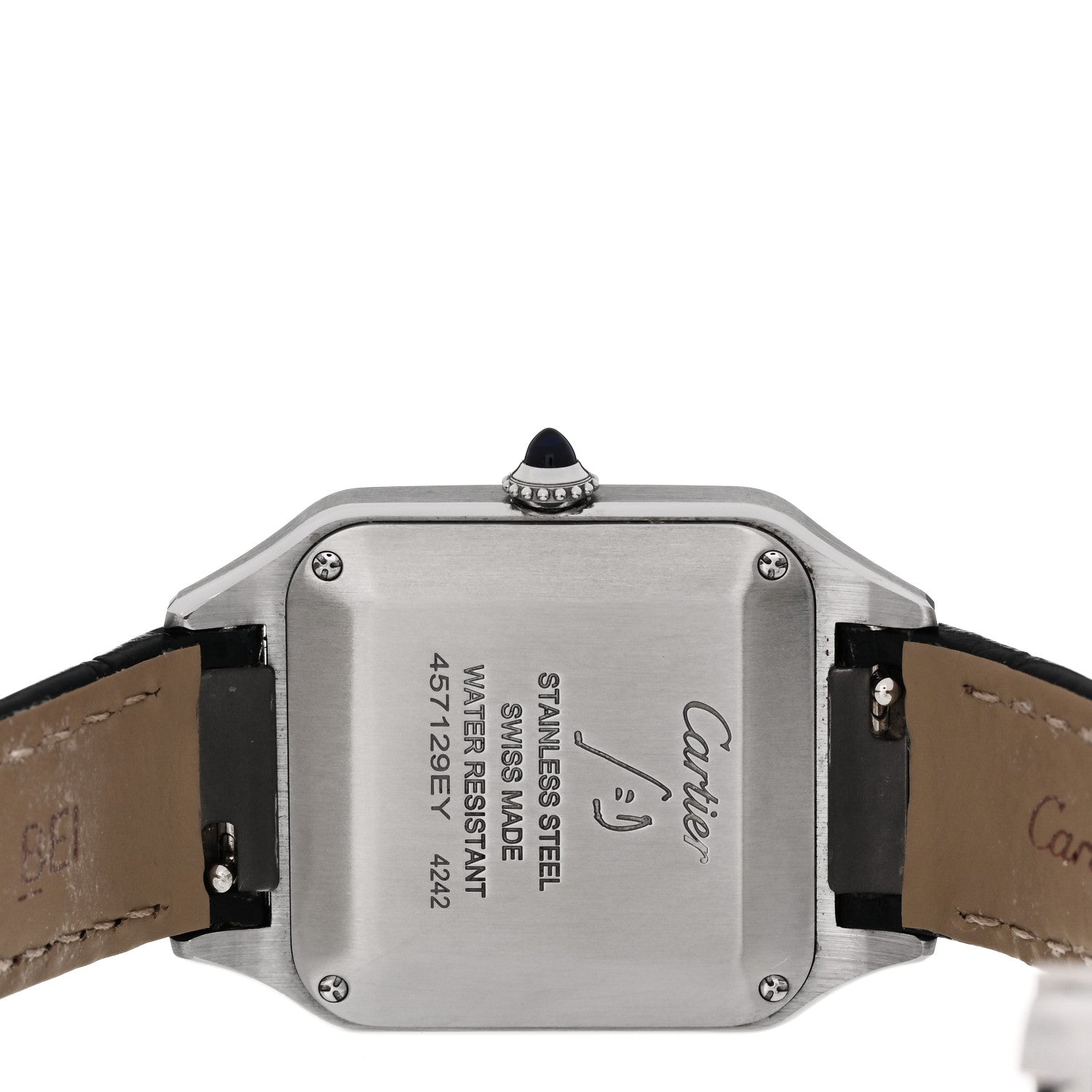 Stainless Steel Alligator 27.5mm Santos Dumont Quartz Watch — view 4