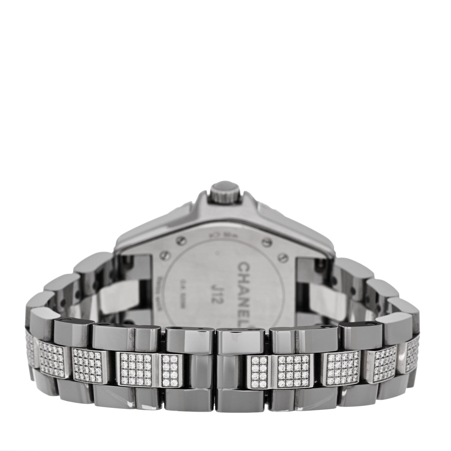Stainless Steel Ceramic Diamond 33mm J12 Quartz Watch Grey — view 3