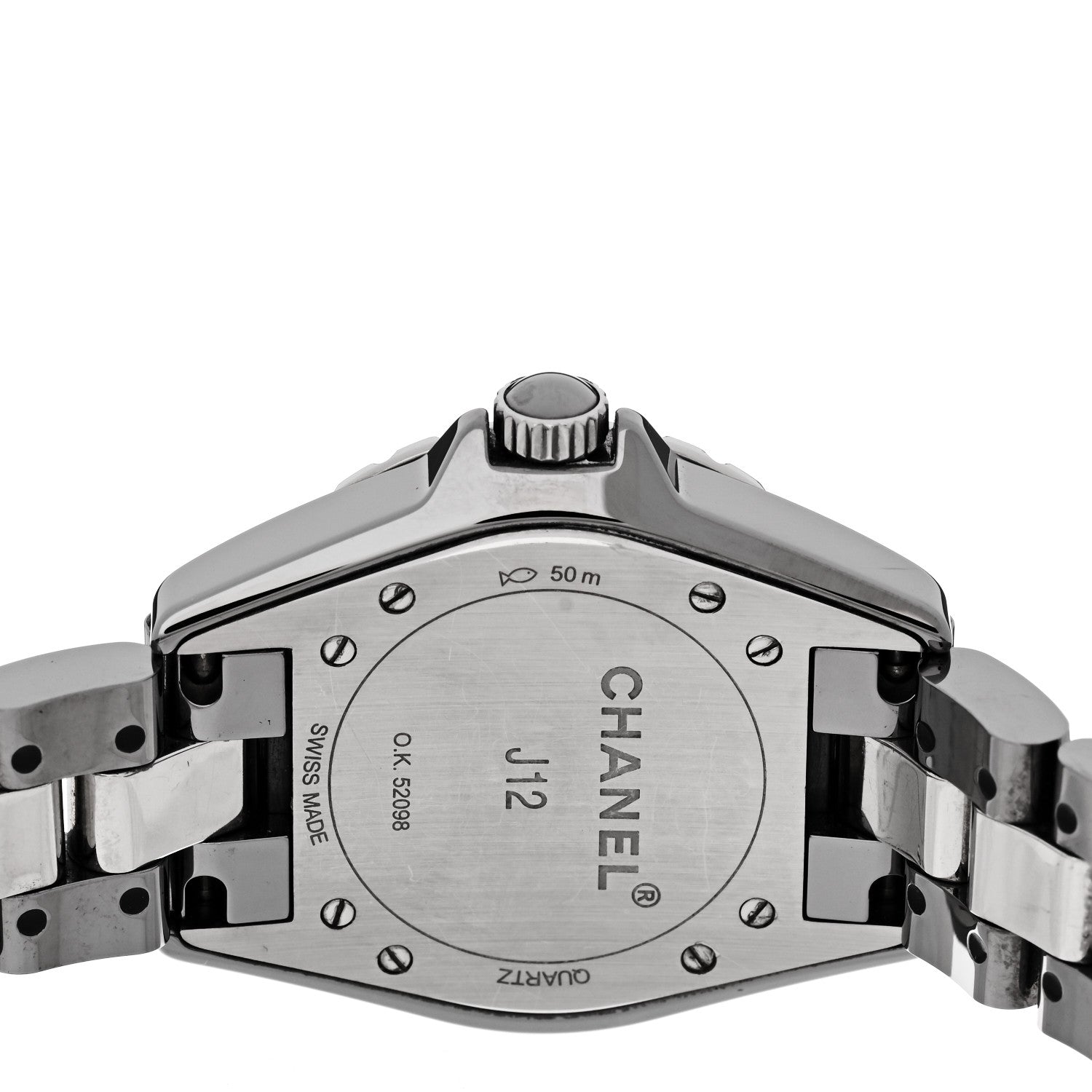 Stainless Steel Ceramic Diamond 33mm J12 Quartz Watch Grey — view 4
