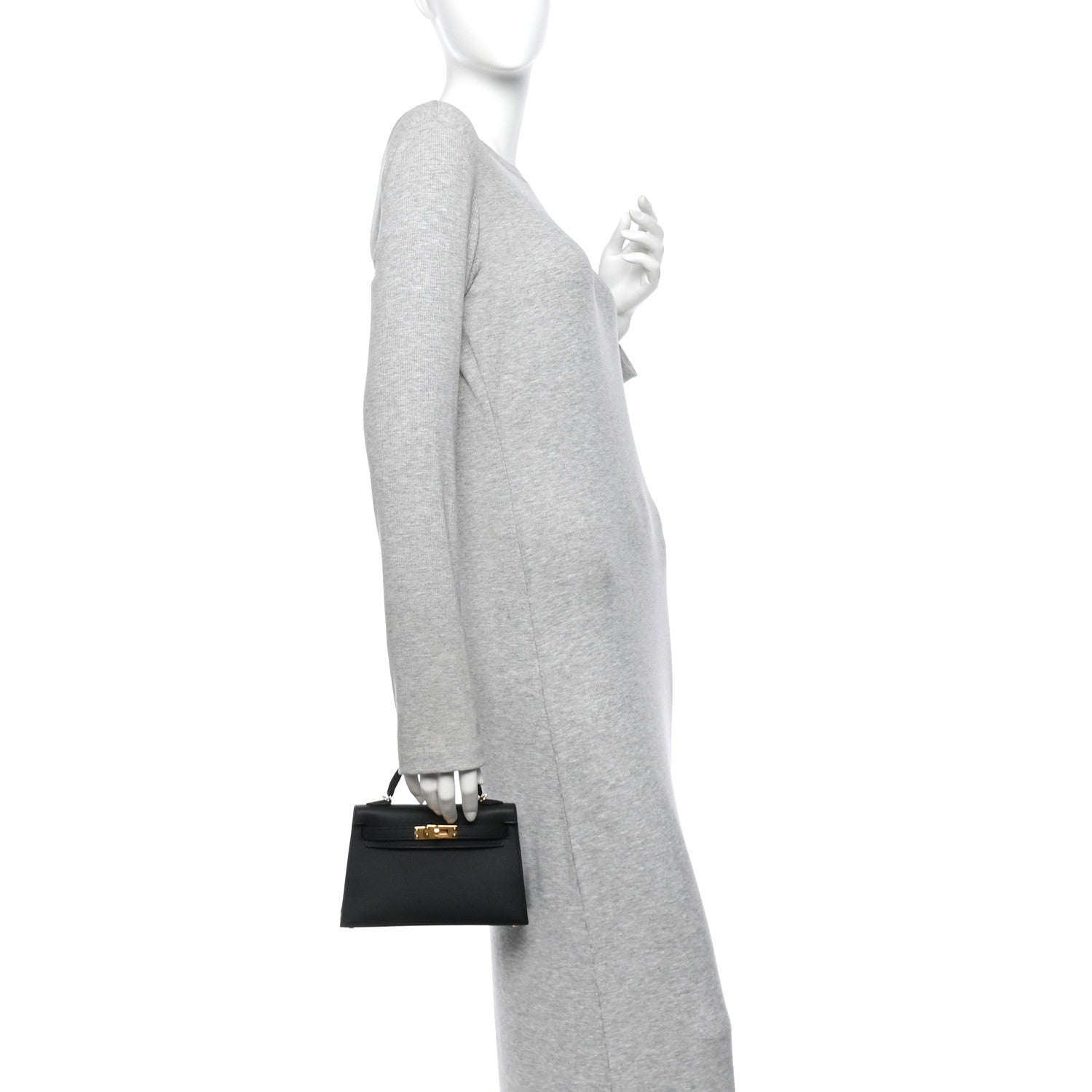 Epsom Mini Kelly Sellier 20 Black — view 2