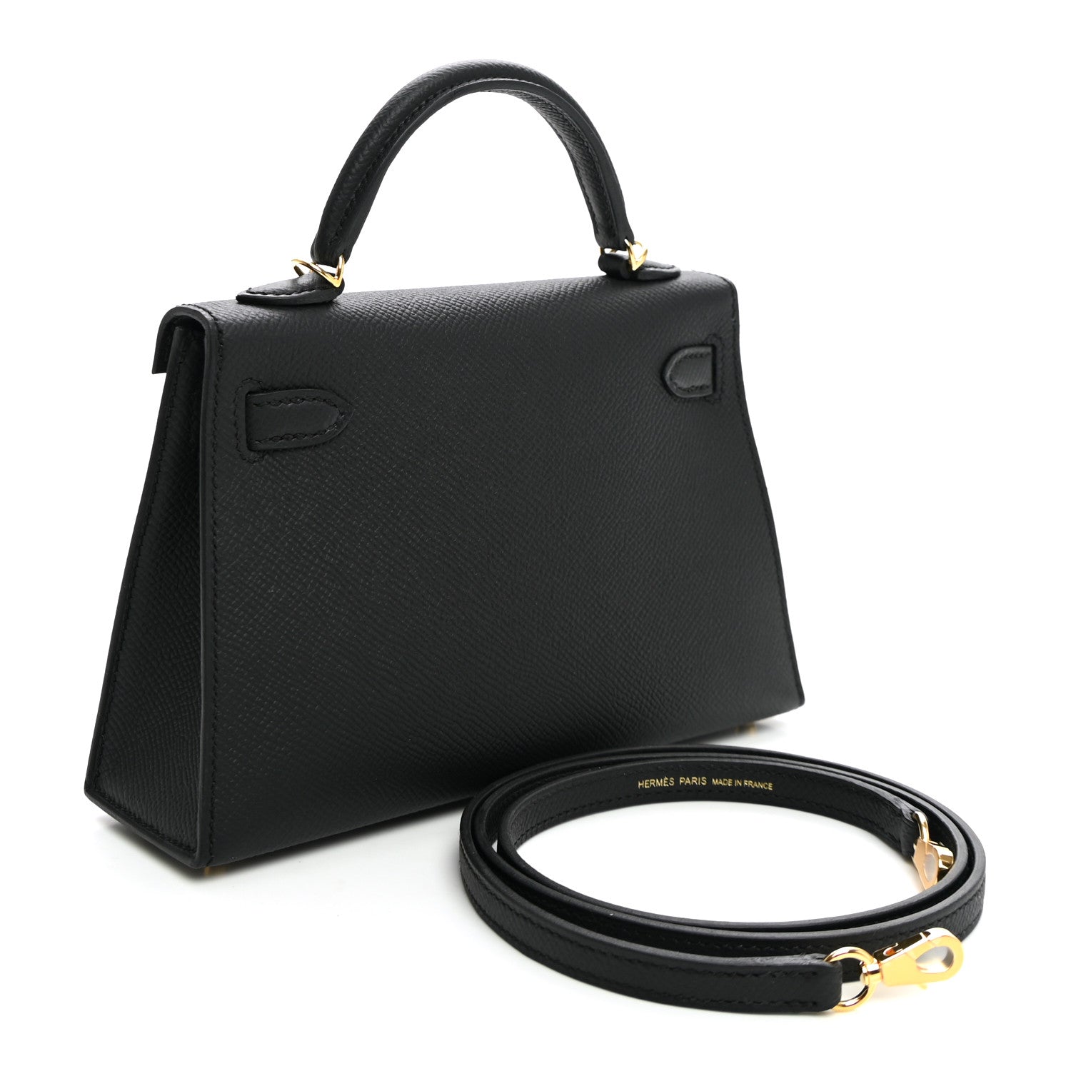 Epsom Mini Kelly Sellier 20 Black — view 3