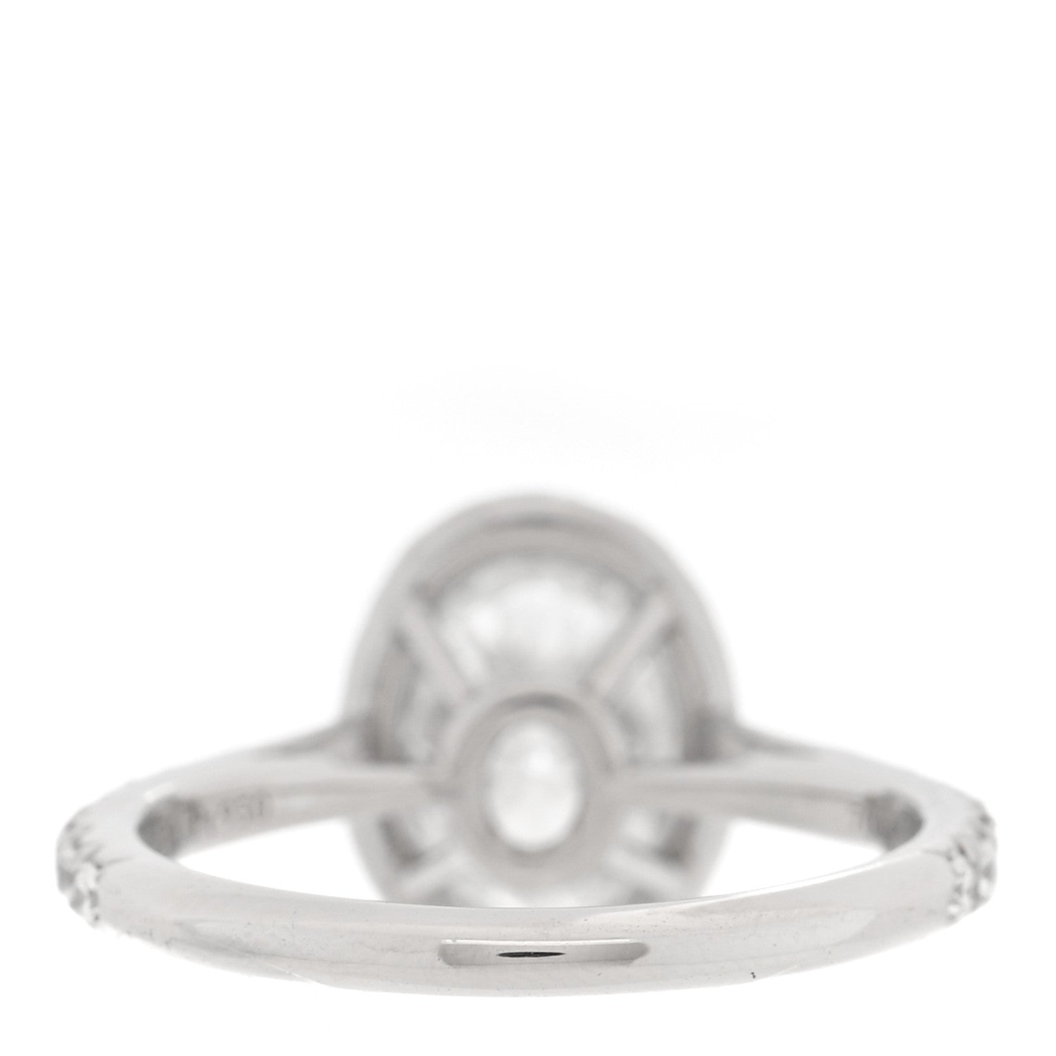 Platinum Diamond 1.06ct Soleste Oval Cut Halo Engagement Ring 46 3.75 — view 3