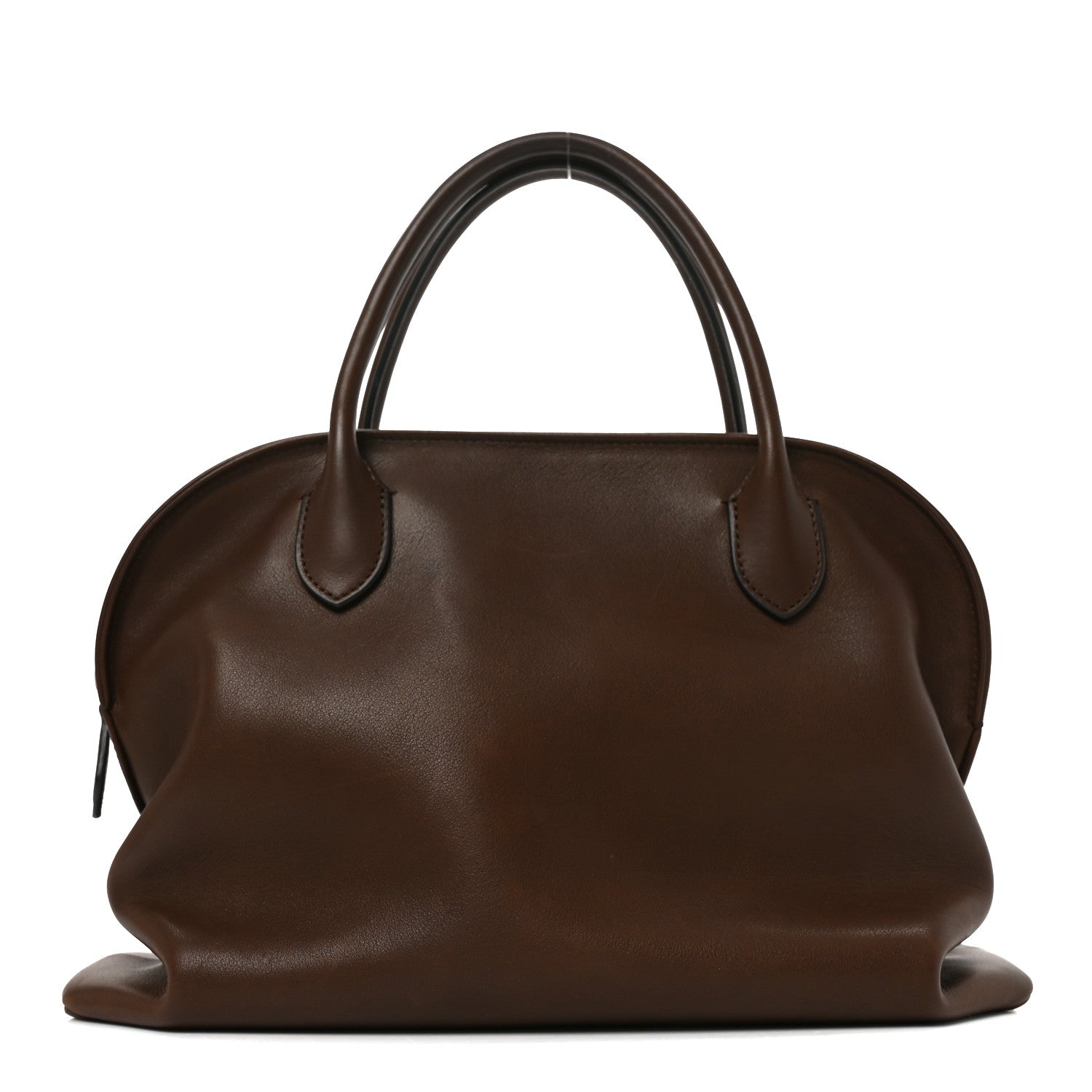 Polished Saddle Calfskin Agnes 12 Deep Brown