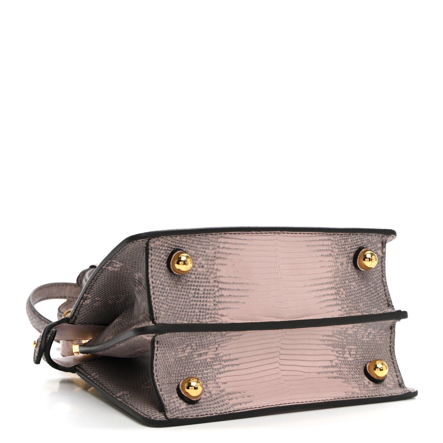 Lizard Togo Lucido Petite Peekaboo I SEE U Satchel Soft Berry — view 4