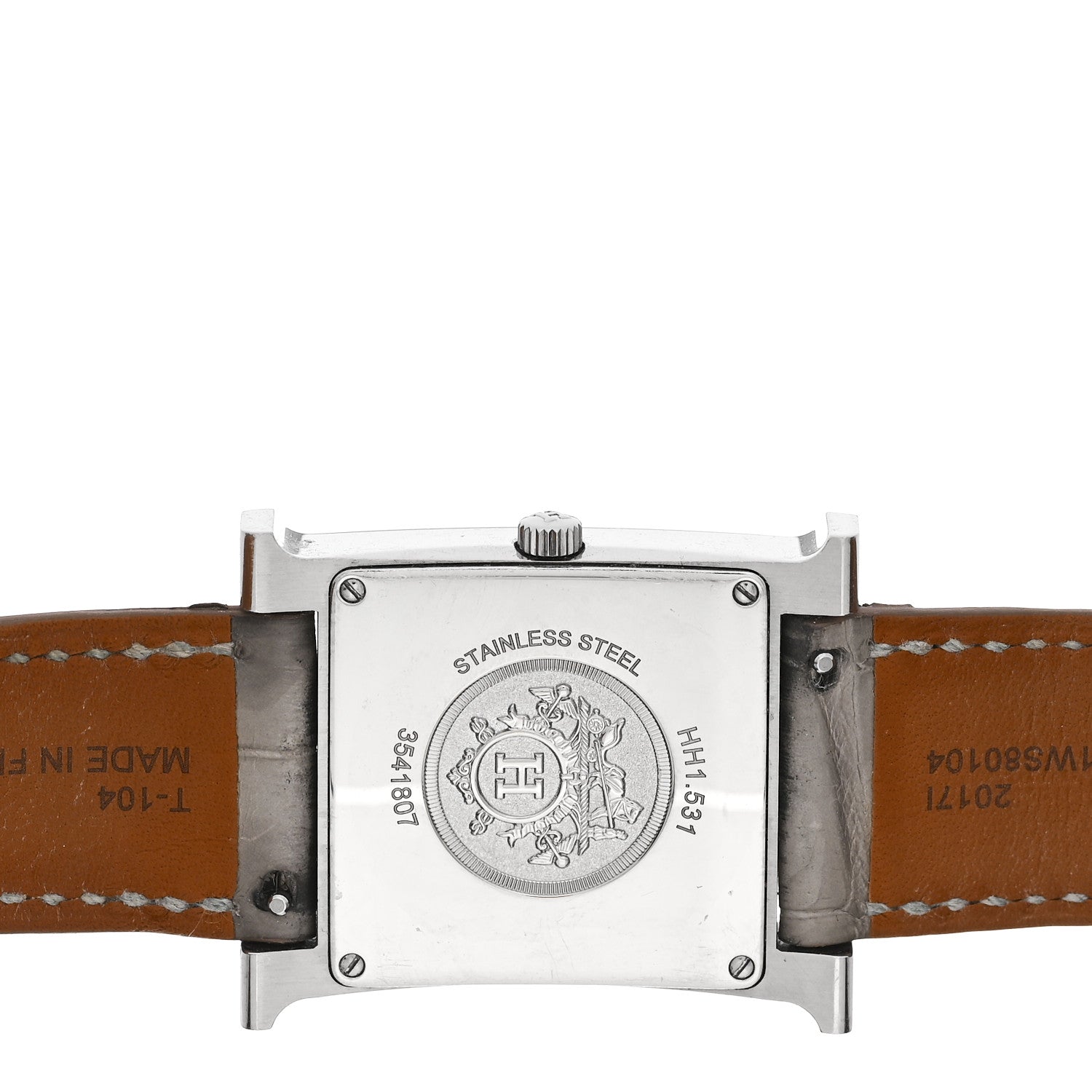 Stainless Steel Alligator Diamond Bezel Mother of Pearl 26mm Heure H Hour Quartz Watch Gris Perle — view 4