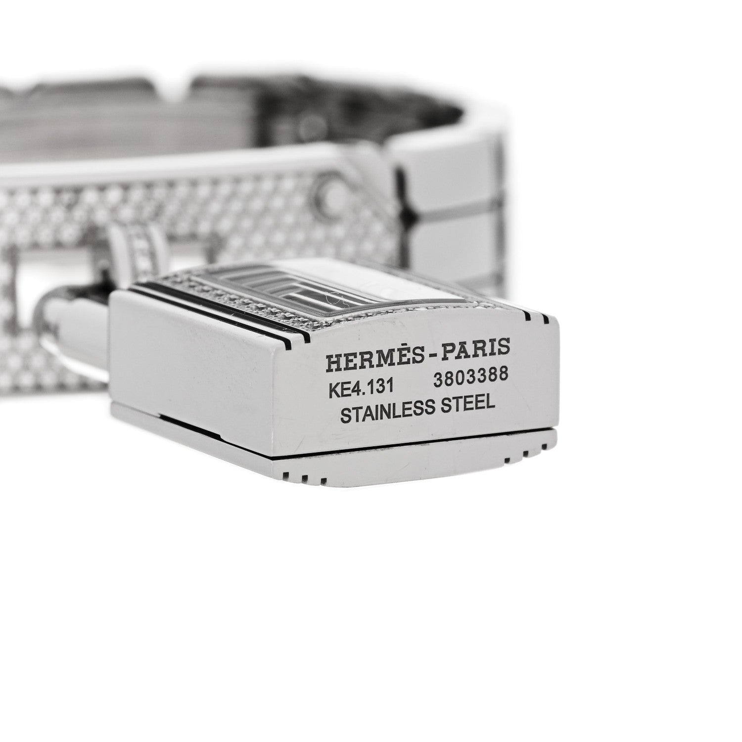 Stainless Steel Diamond Pave 16mm Kelly Quartz Watch — view 4