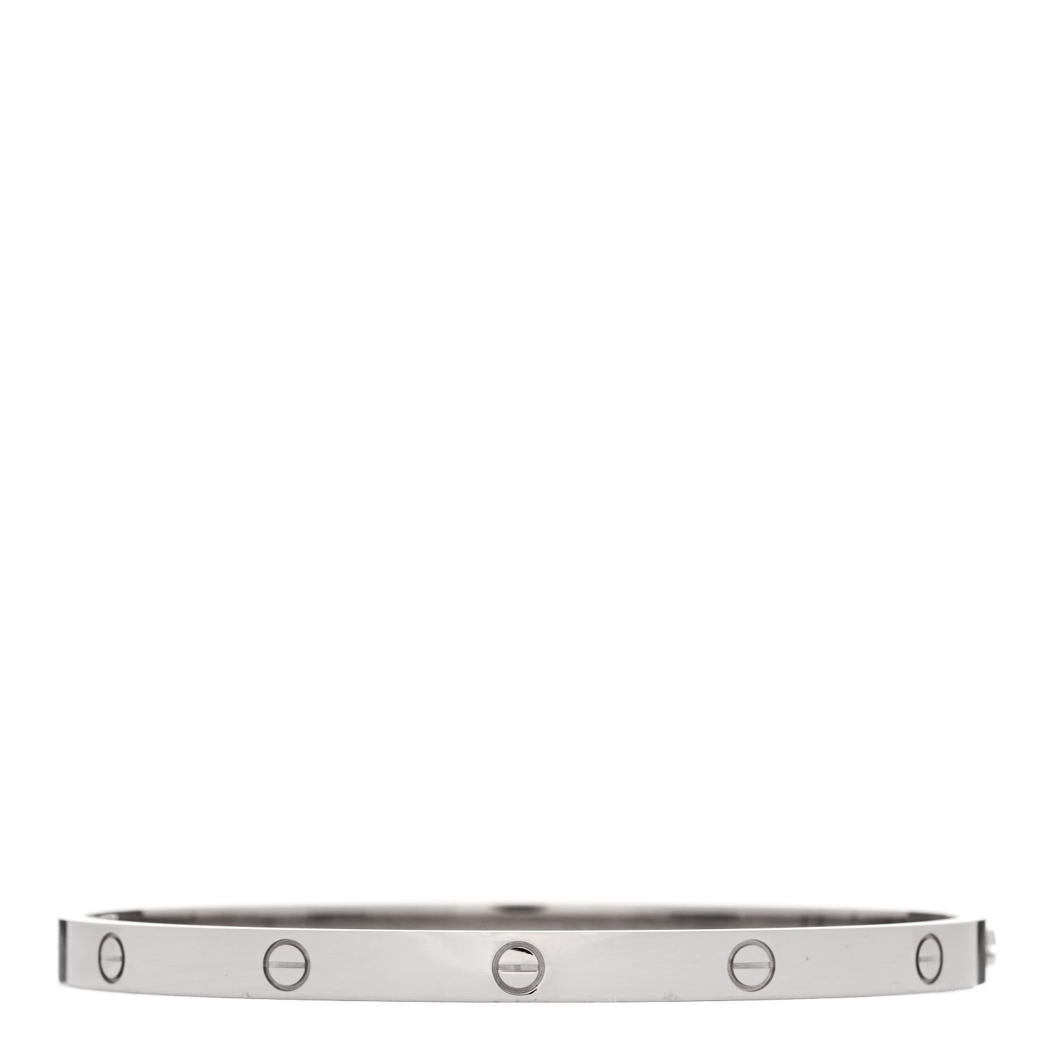 18K White Gold LOVE Single Screw Bracelet 19