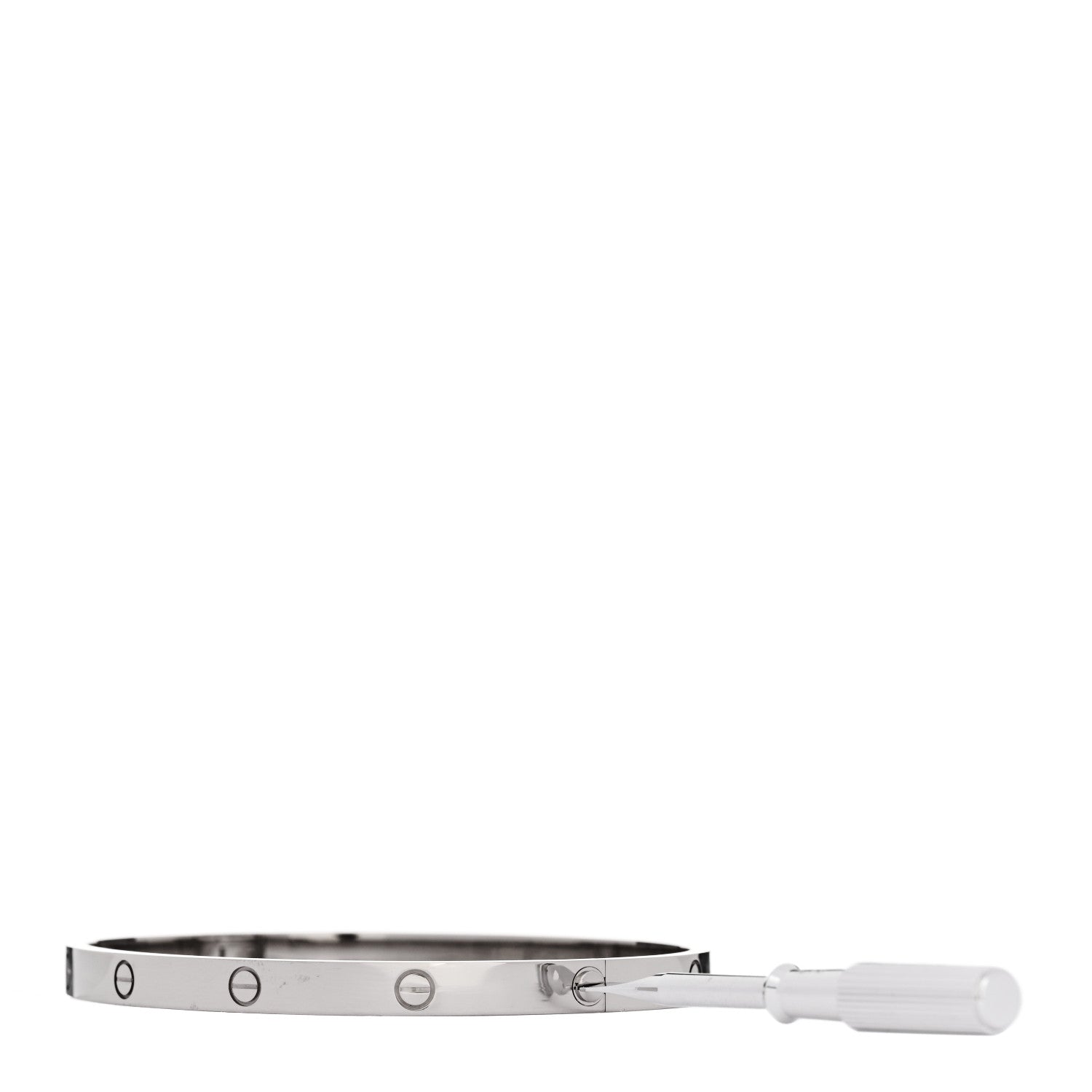 18K White Gold LOVE Single Screw Bracelet 19 — view 3
