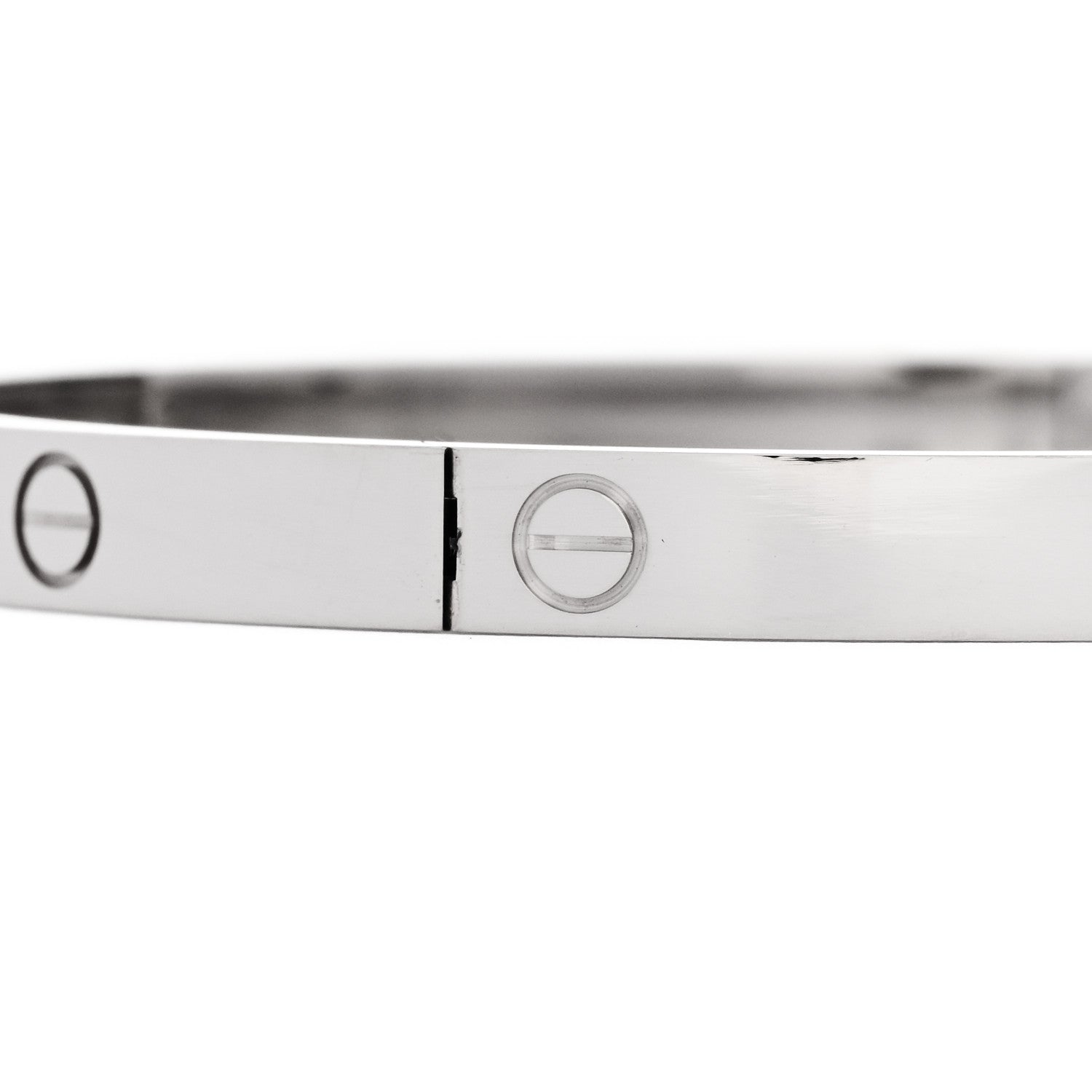 18K White Gold LOVE Single Screw Bracelet 19 — view 5
