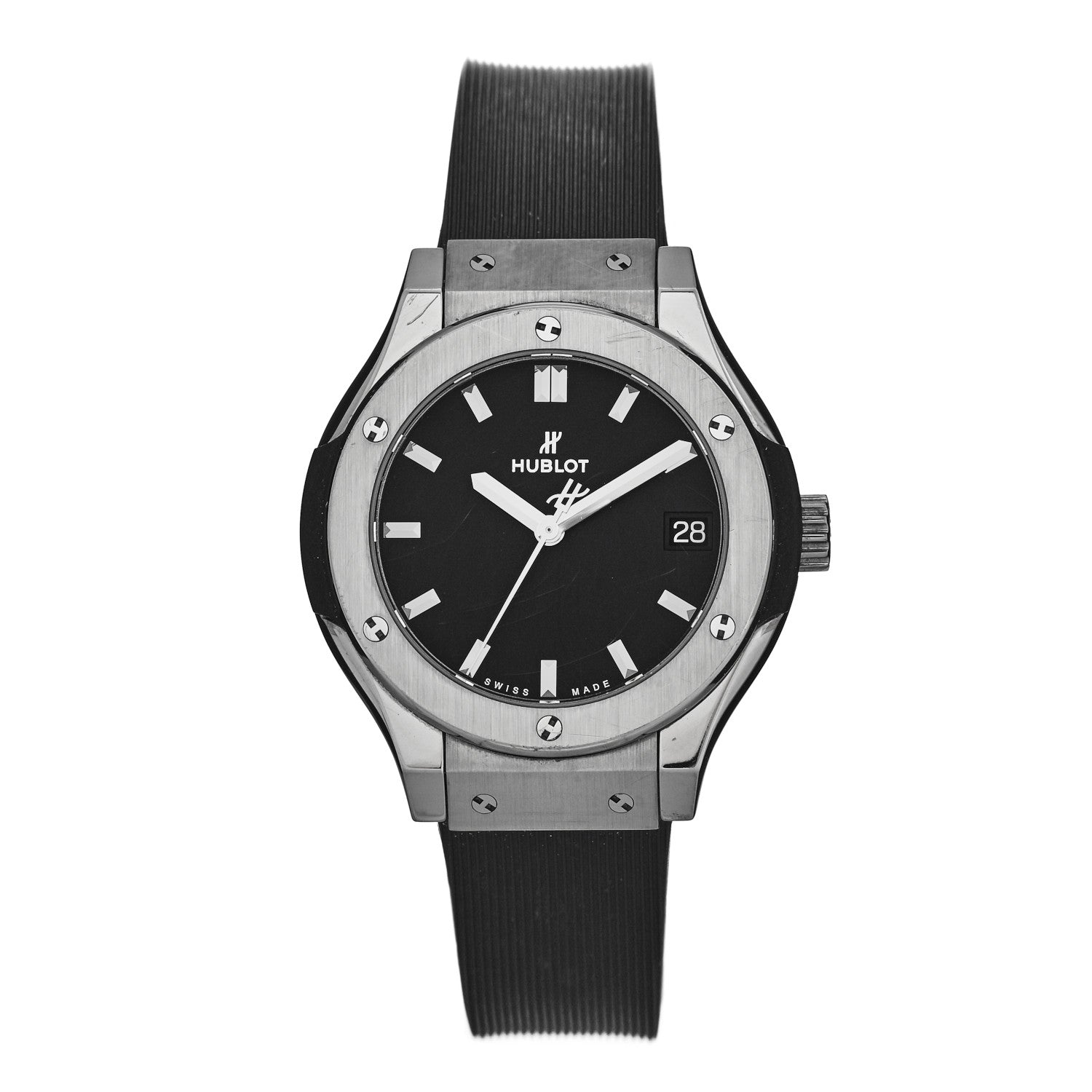 Titanium Rubber 33mm Classic Fusion Quartz Watch Black 581.NX.1171.RX