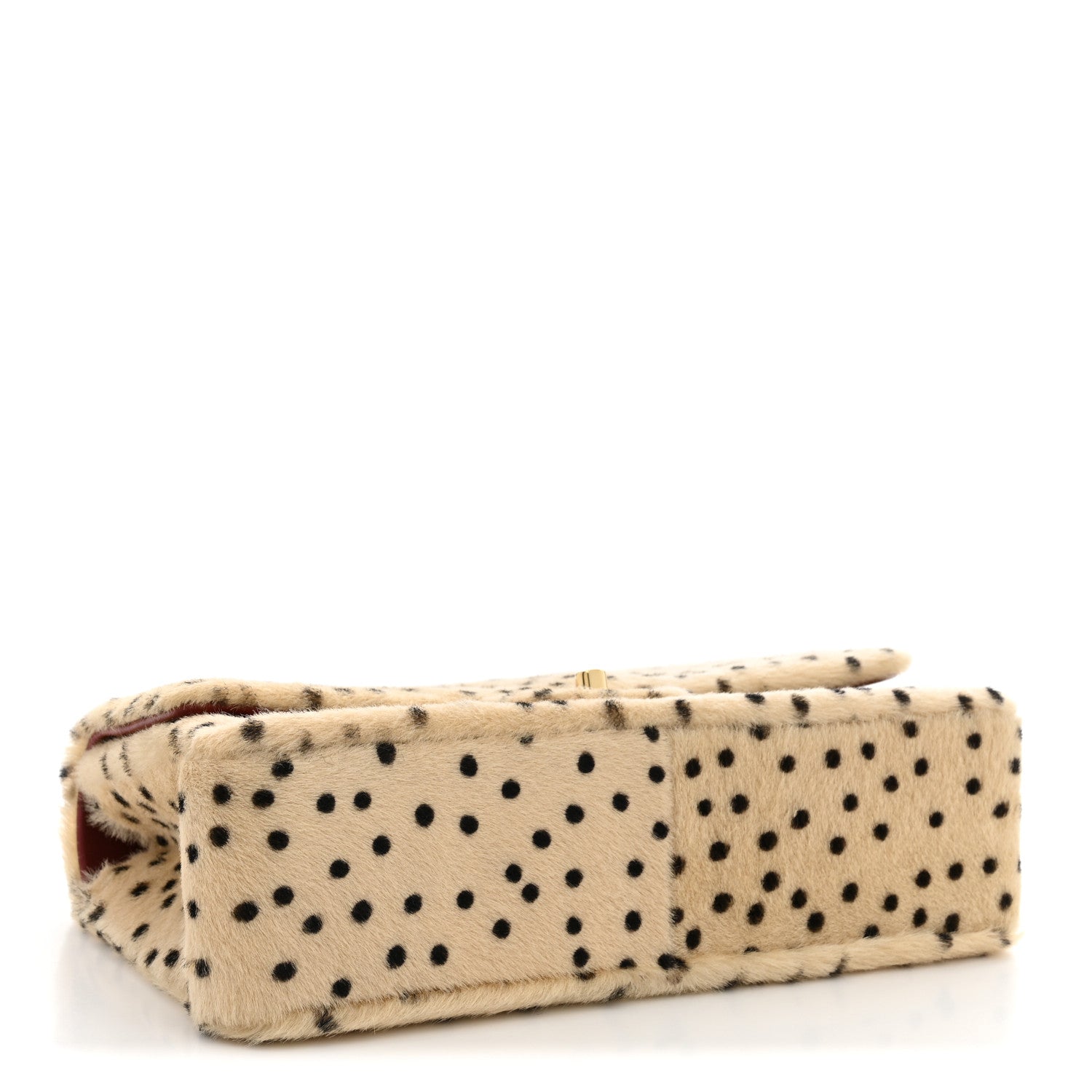 Pony Hair Cheetah Printed Creative Fabrics Flap Light Beige Black — view 4