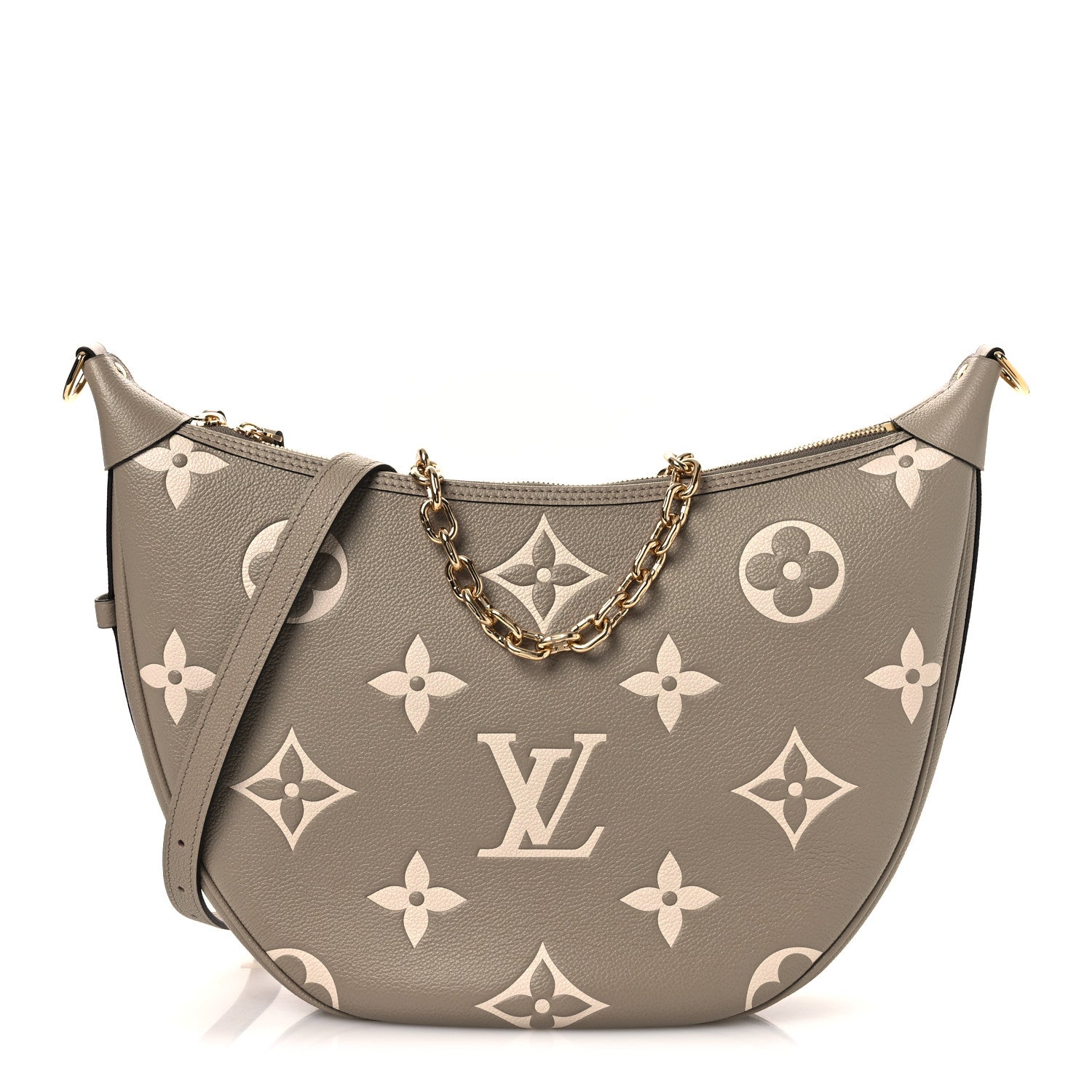 Empreinte Monogram Giant Loop Hobo Dove Gray Cream