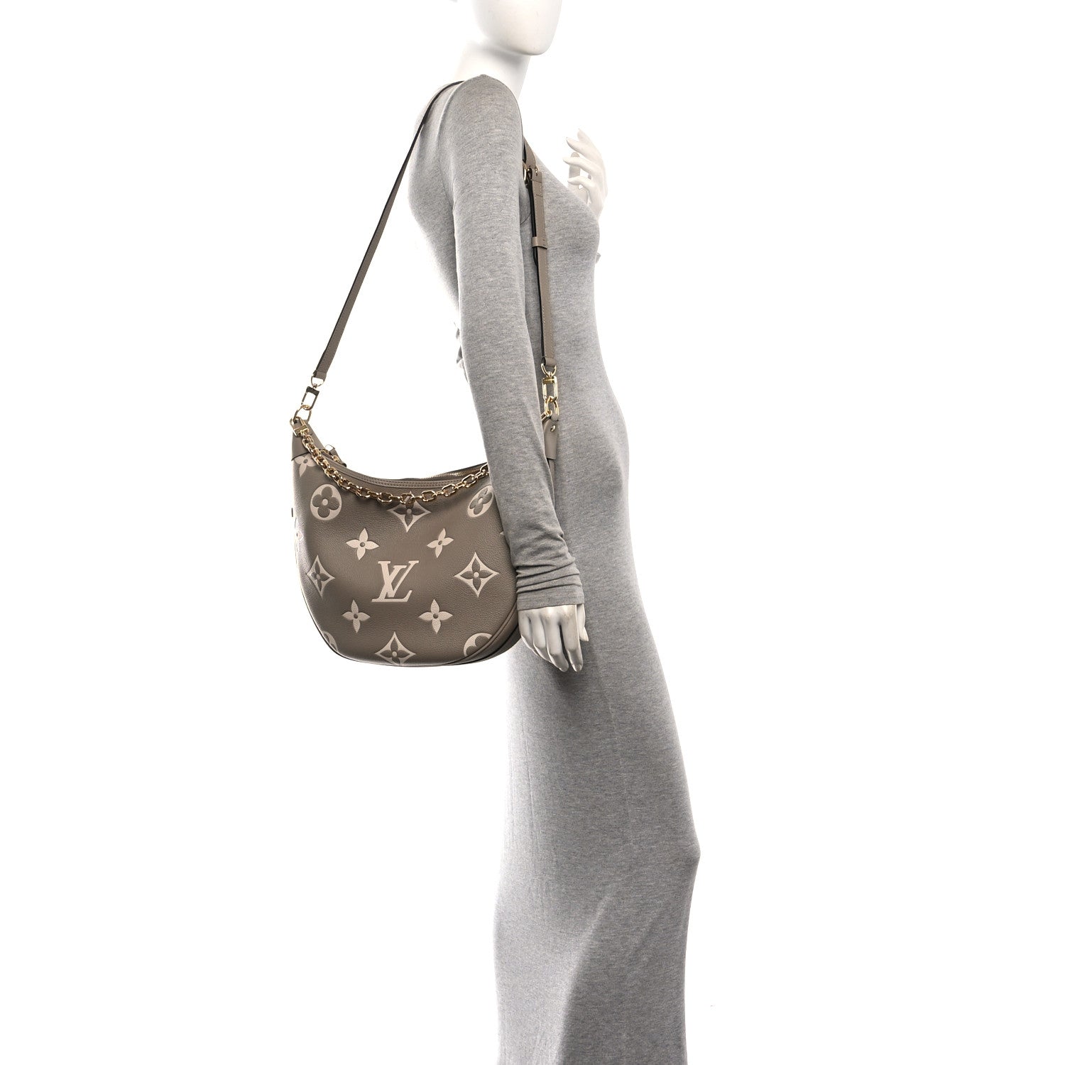 Empreinte Monogram Giant Loop Hobo Dove Gray Cream — view 2