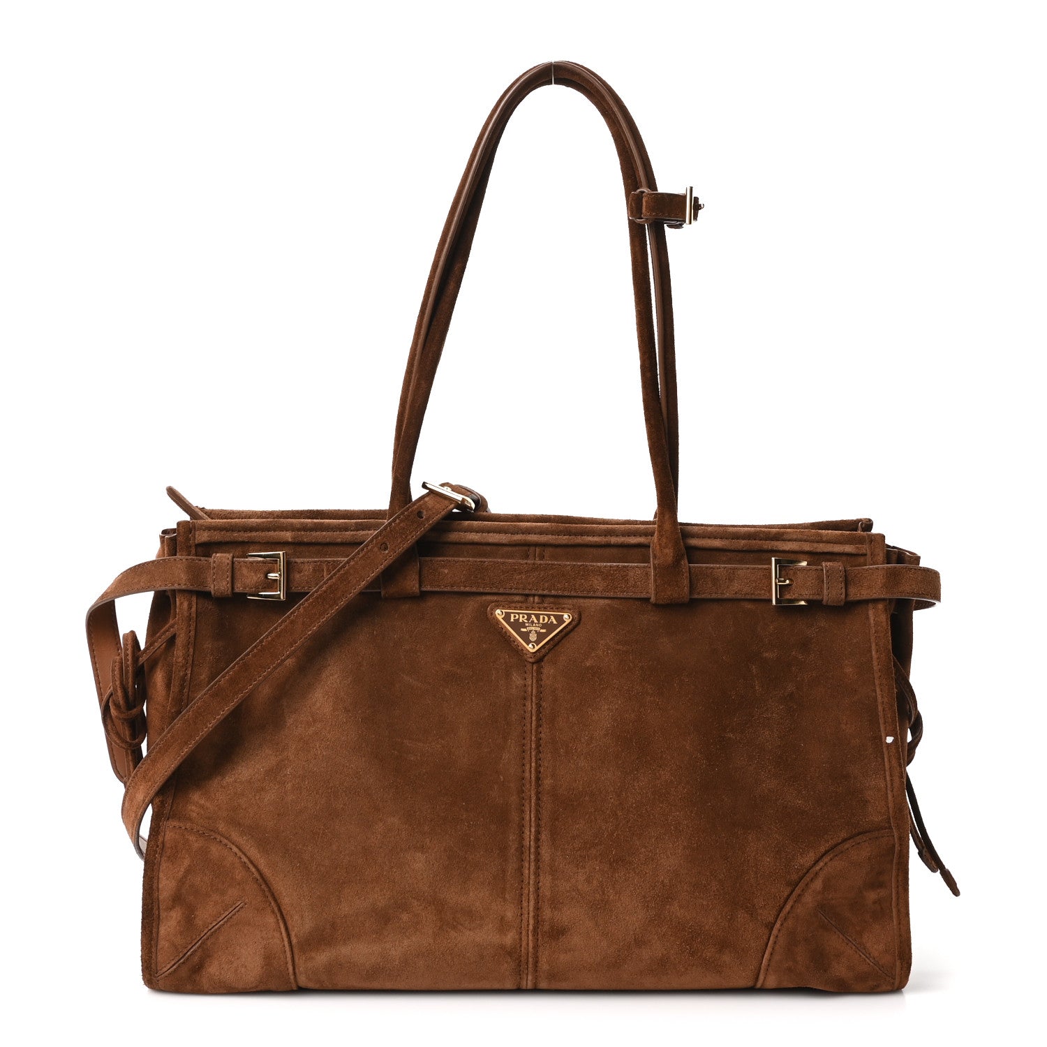 Suede Large Bonnie Shoulder Bag Cacao