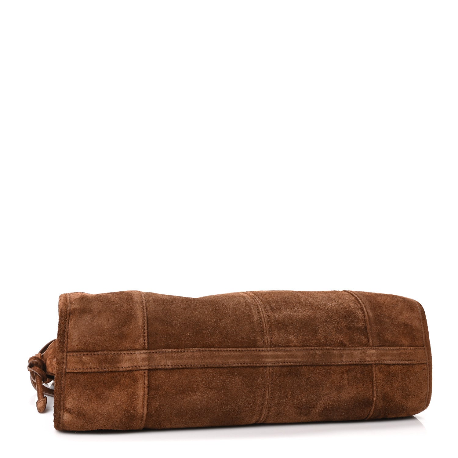 Suede Large Bonnie Shoulder Bag Cacao — view 4